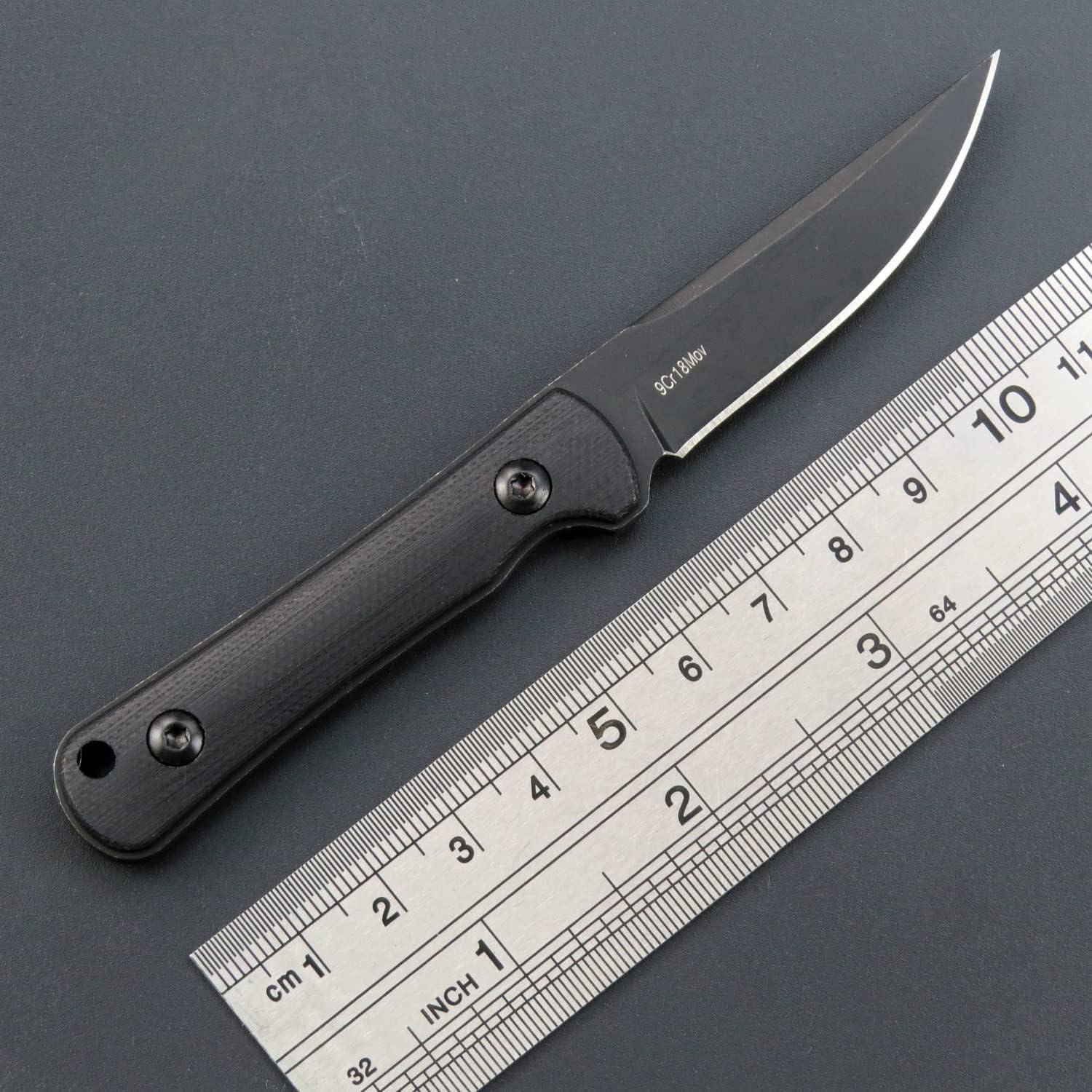 Cuchillo de Cuello EDC Ccanku C1296 Hoja 9Cr18Mov Negro