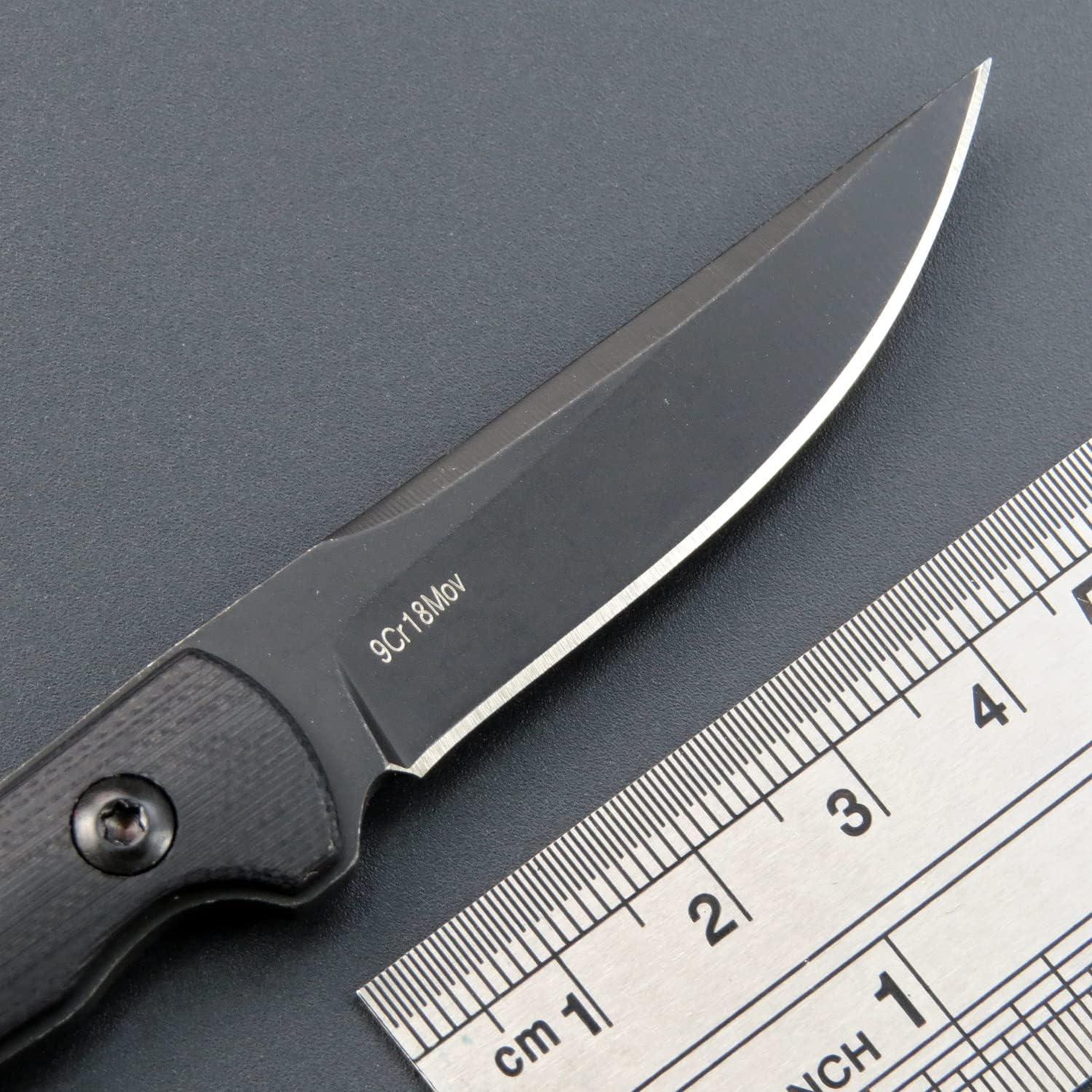 Cuchillo de Cuello EDC Ccanku C1296 Hoja 9Cr18Mov Negro