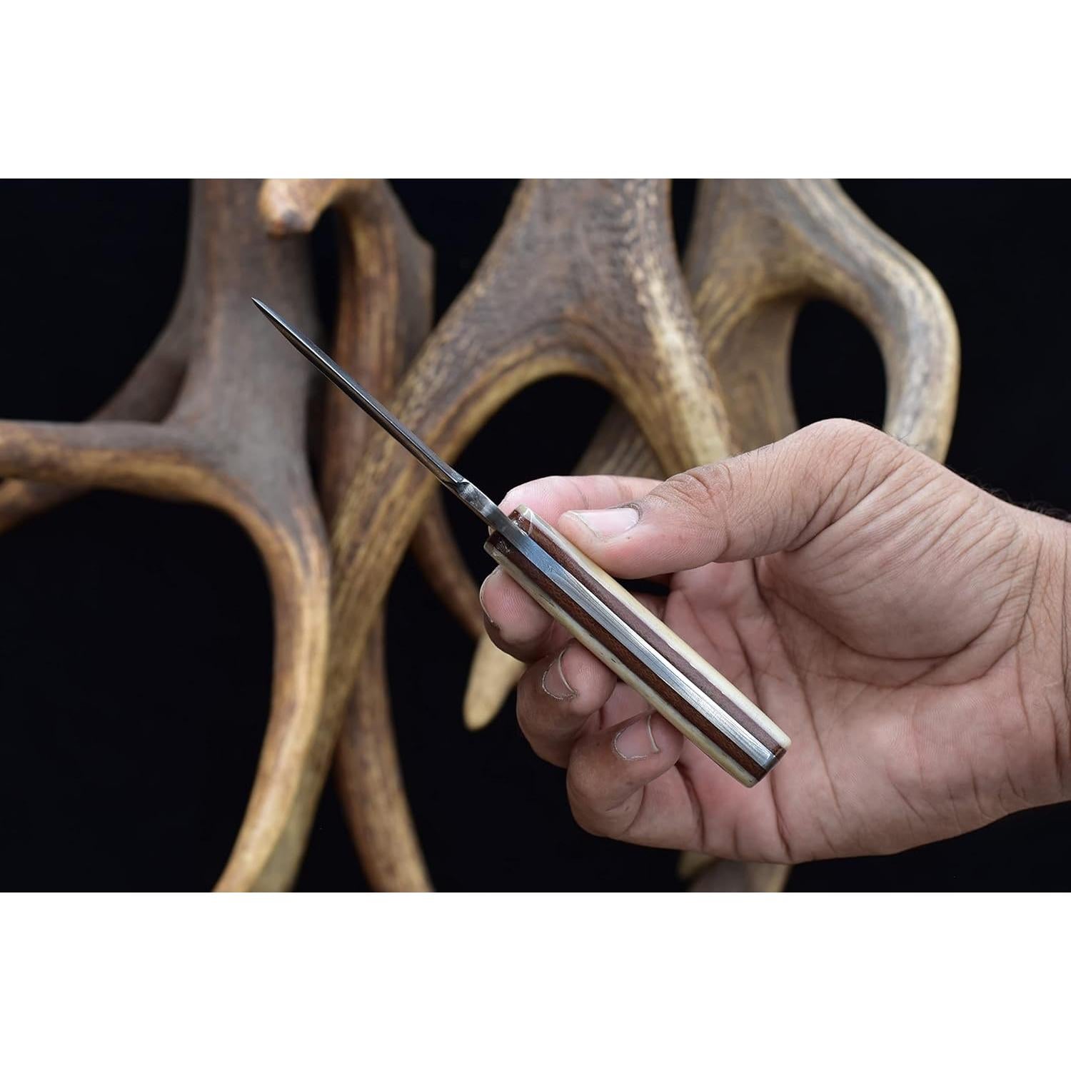 Cuchillo Dandy Knives Ranch Hecho a Mano con Funda de Cuero