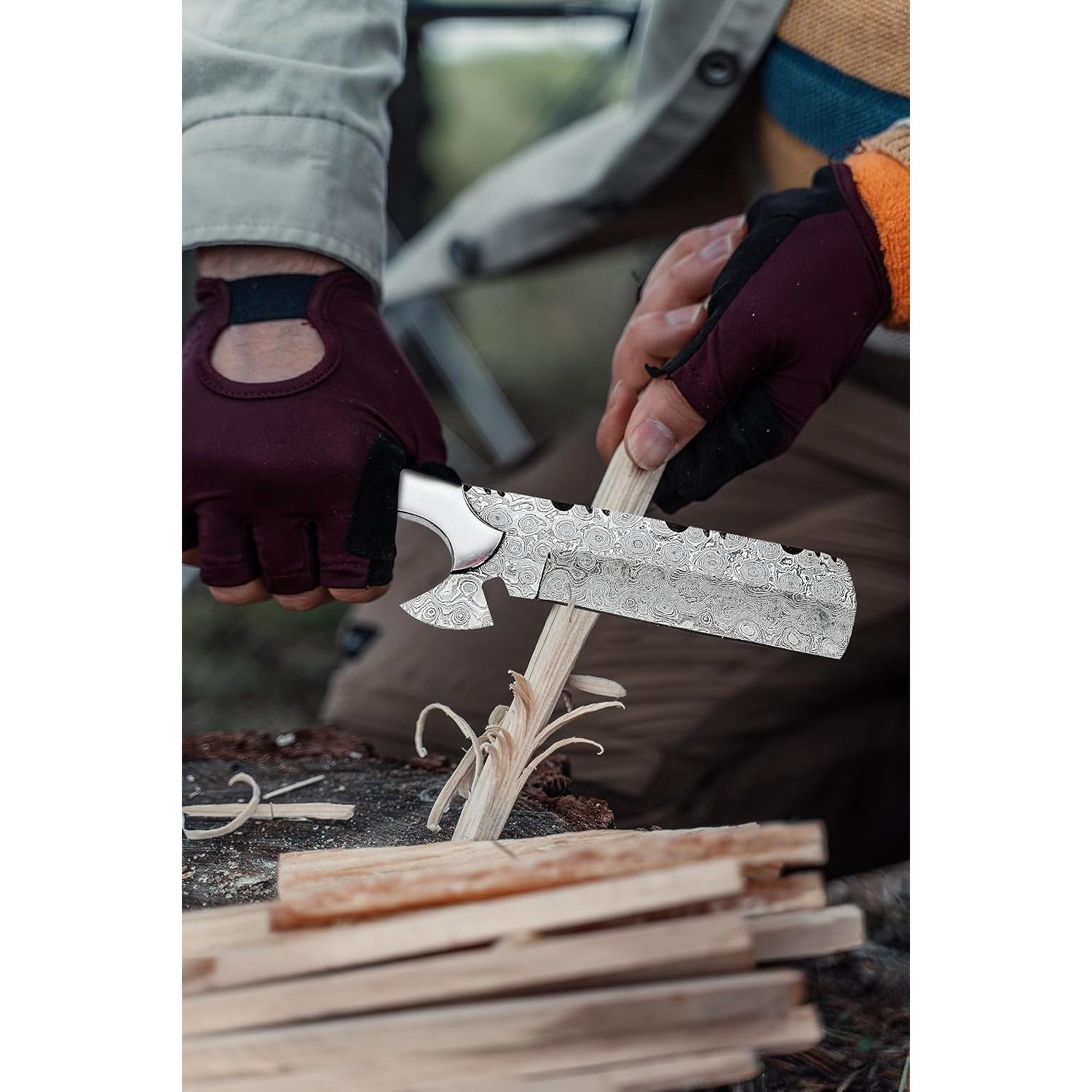 Cuchillo de Caza Bodacious BK01 de Damasco 20 cm con Funda