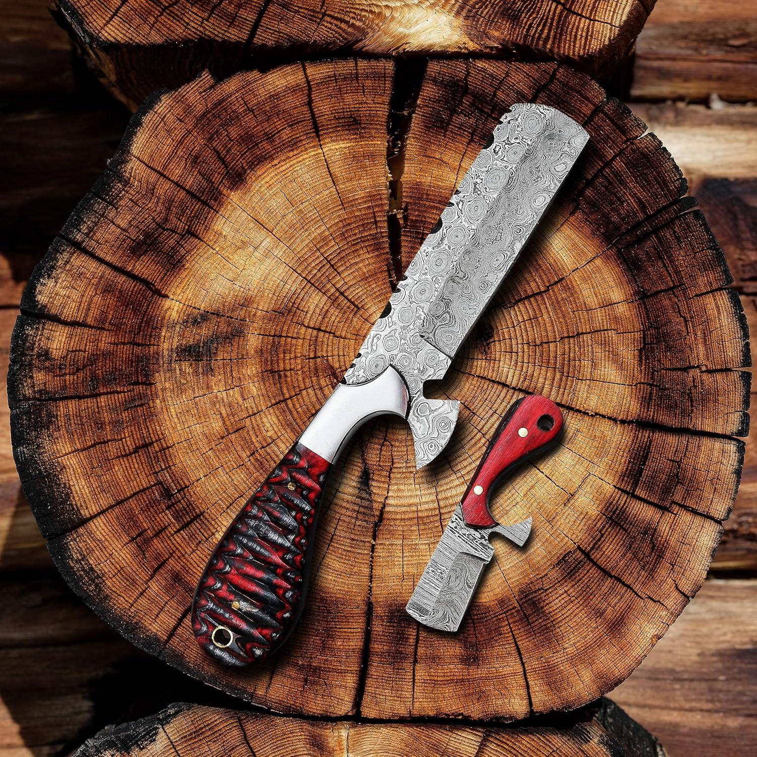 Cuchillo de Caza Bodacious BK01 de Damasco 20 cm con Funda
