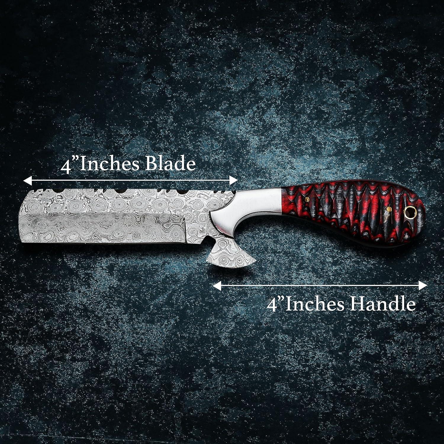 Cuchillo de Caza Bodacious BK01 de Damasco 20 cm con Funda