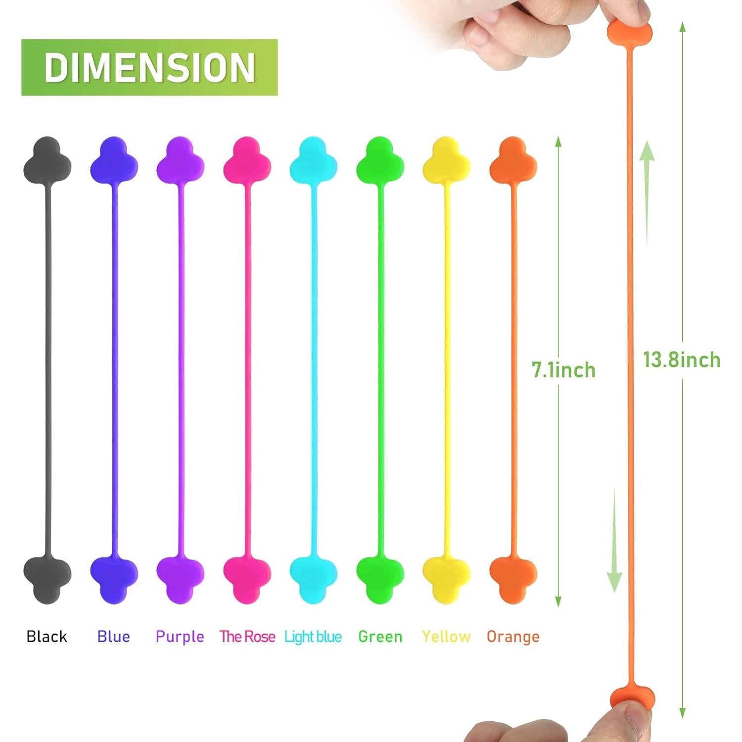 Organizador de Cables Ramzi 24 Piezas Magnético Multicolor