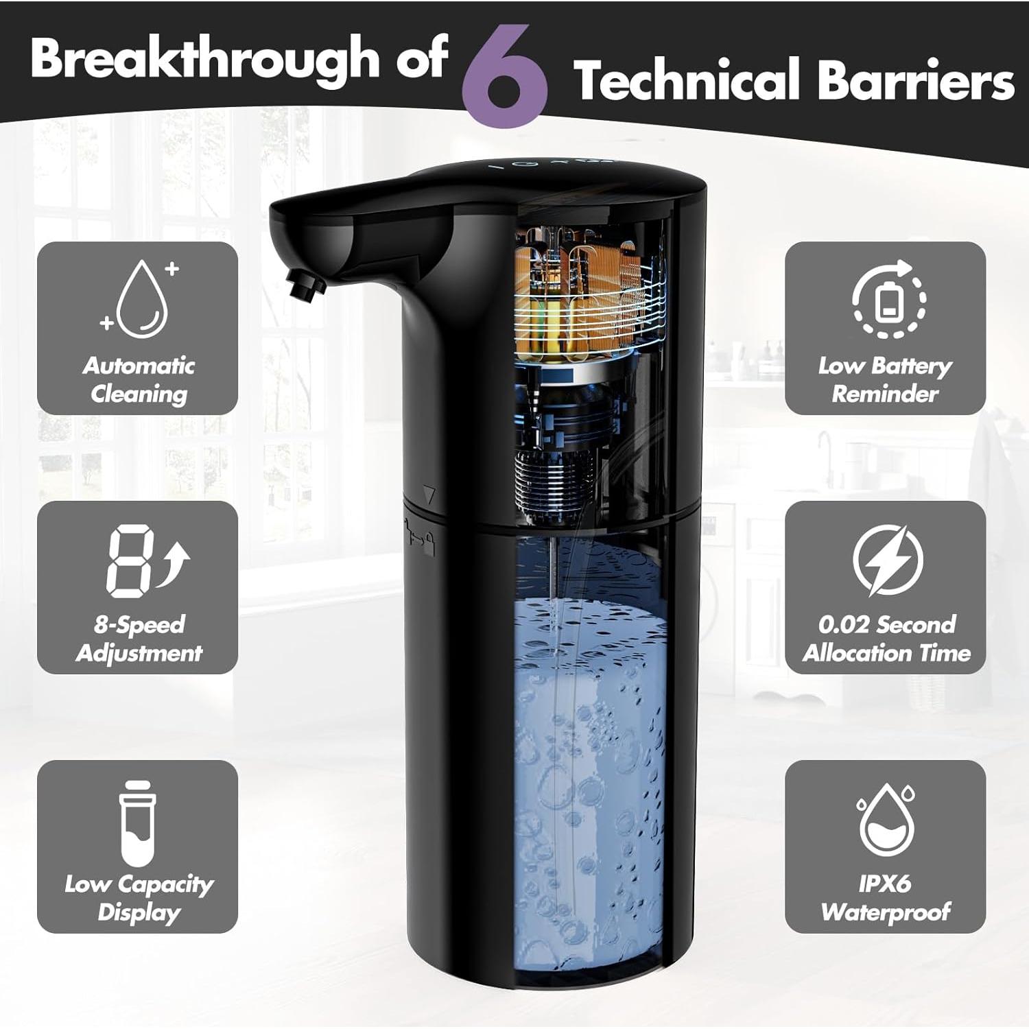 Dispensador Automático de Jabón YIKHOM 450 mL Sin Contacto