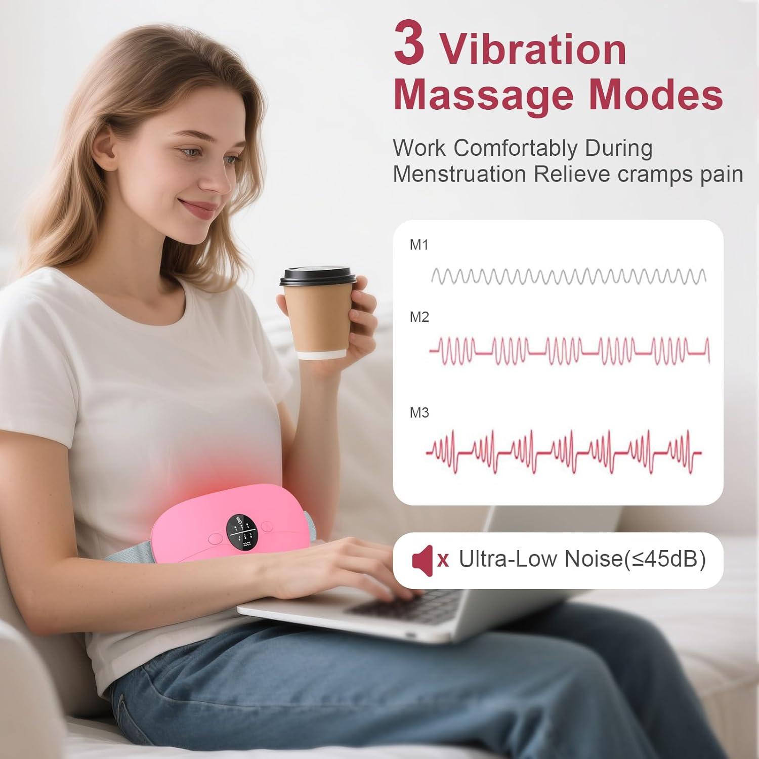 Almohadilla Calefactora Portátil HZD con Masaje y 3 Niveles de Calor