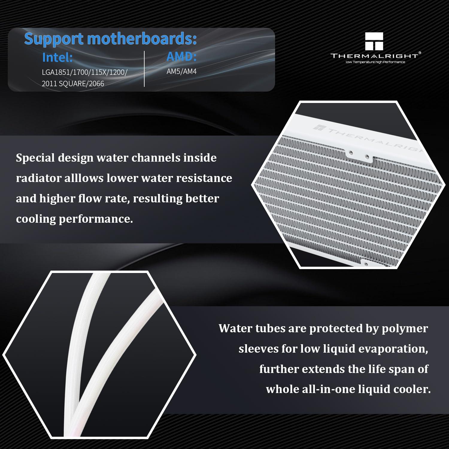 Enfriador Líquido AIO Thermalright FW360 Blanco ARGB 360mm