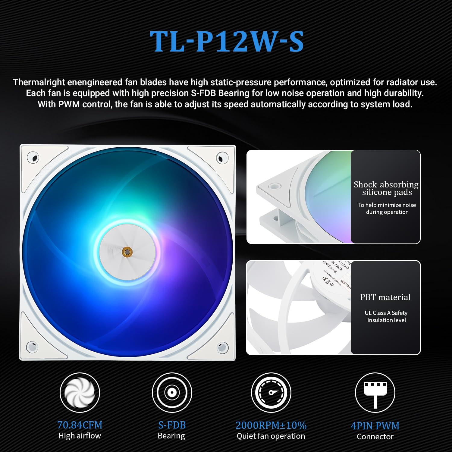 Enfriador Líquido AIO Thermalright FW360 Blanco ARGB 360mm