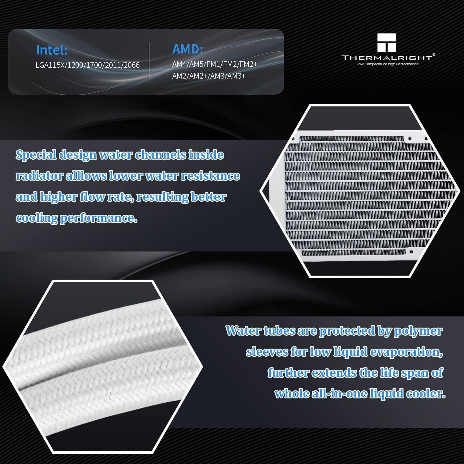 Enfriador de CPU Líquido Thermalright Aqua Elite 240 ARGB Blanco