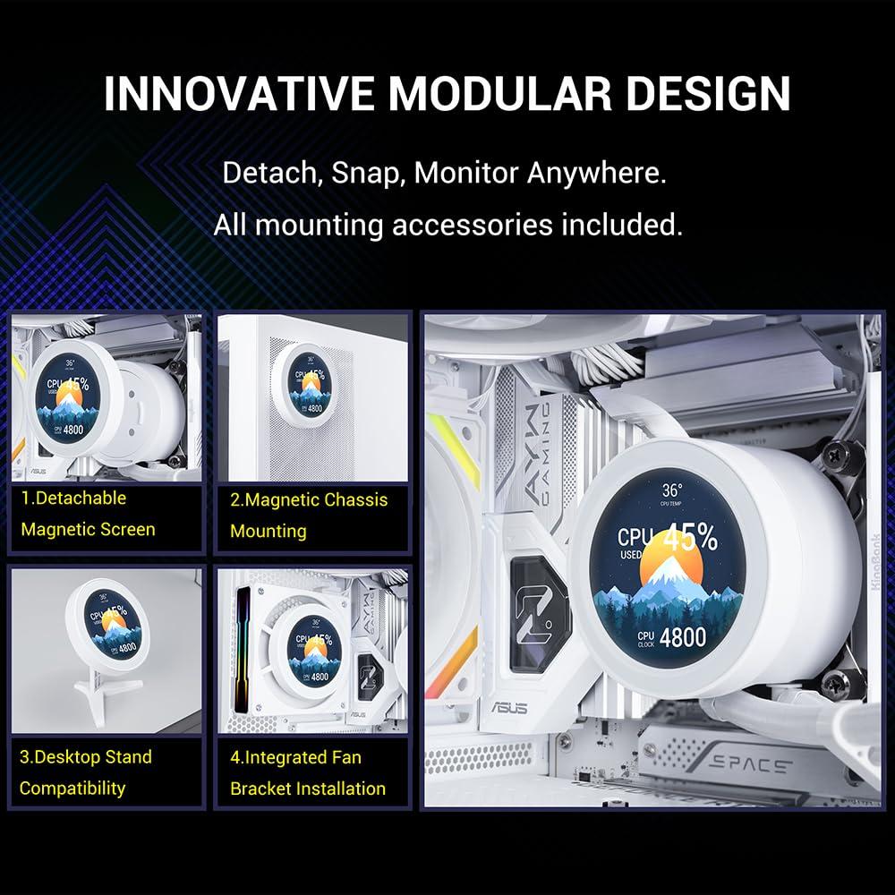 Enfriador de CPU Líquido SAMA Q70 360mm con Pantalla LCD 2.8"