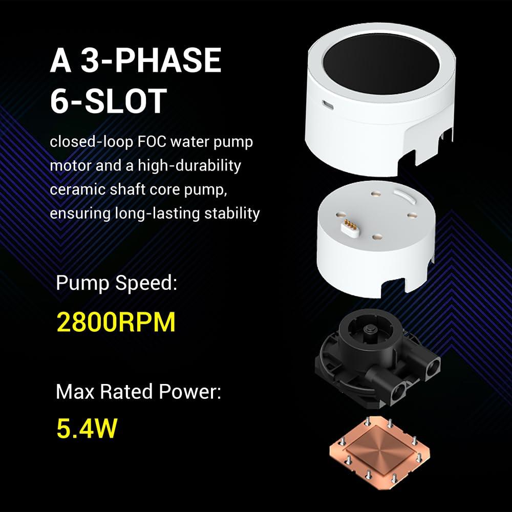 Enfriador de CPU Líquido SAMA Q70 360mm con Pantalla LCD 2.8"