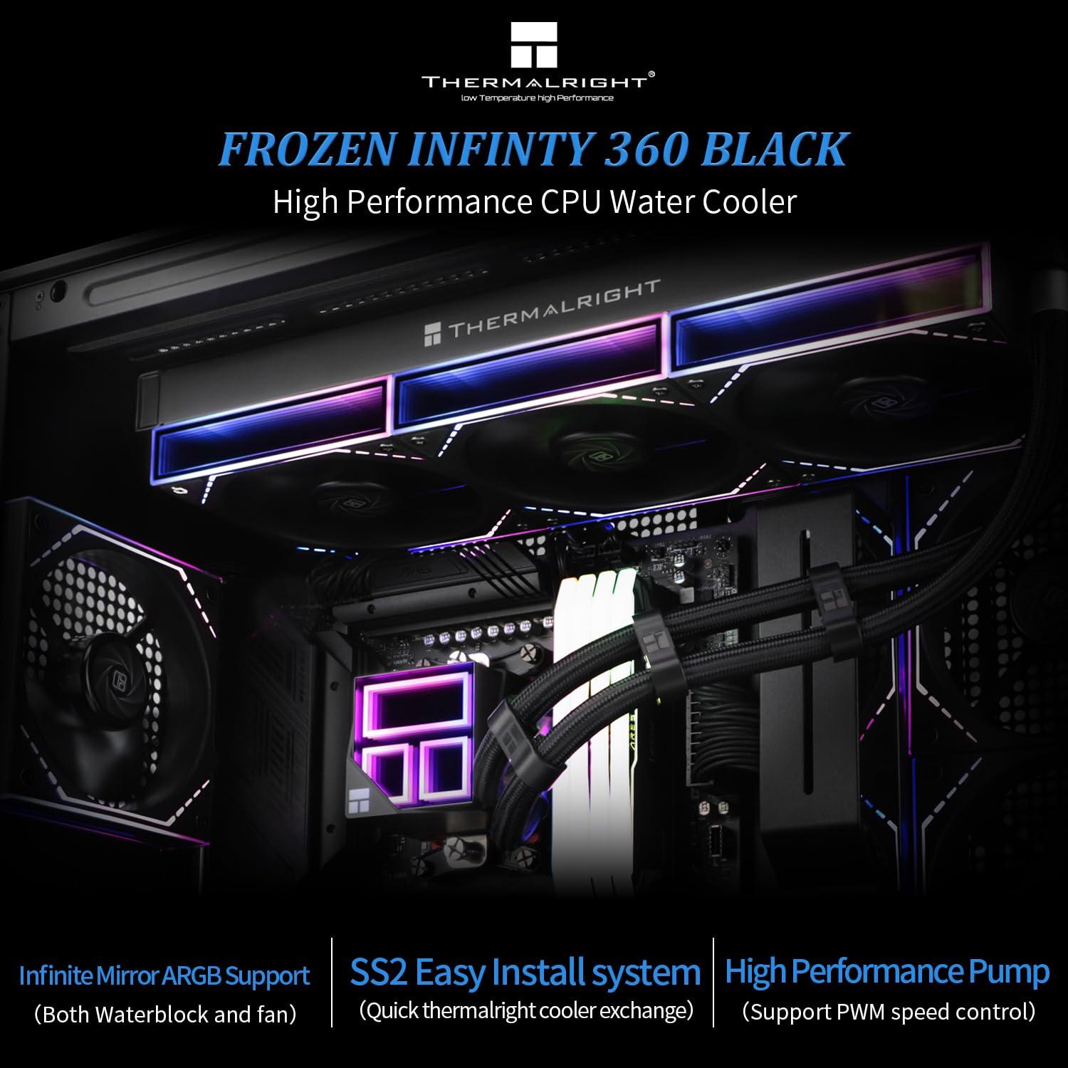 Enfriador de Agua CPU Thermalright FI360 Negro 360mm PWM