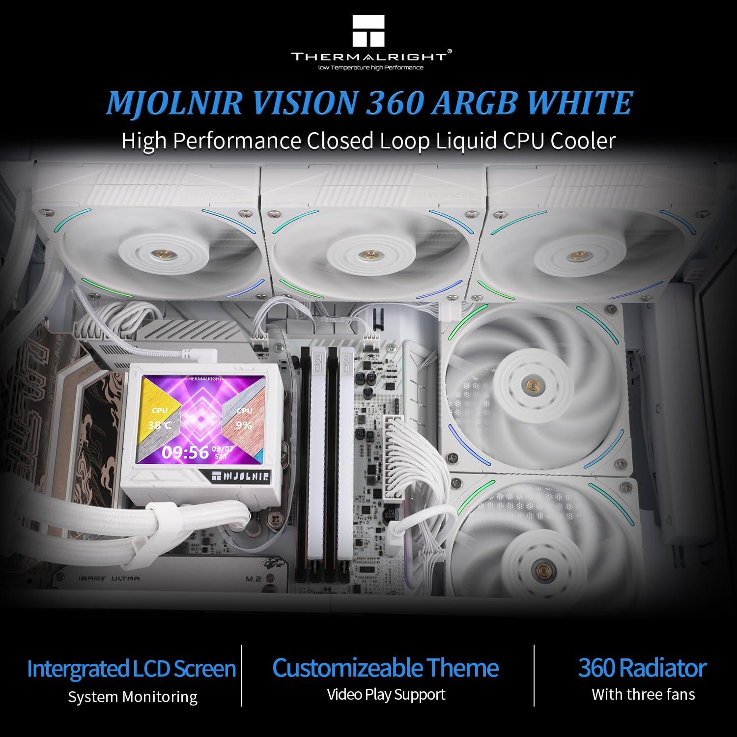 Enfriador AIO Thermalright Mjolnir Vision 360 ARGB Blanco