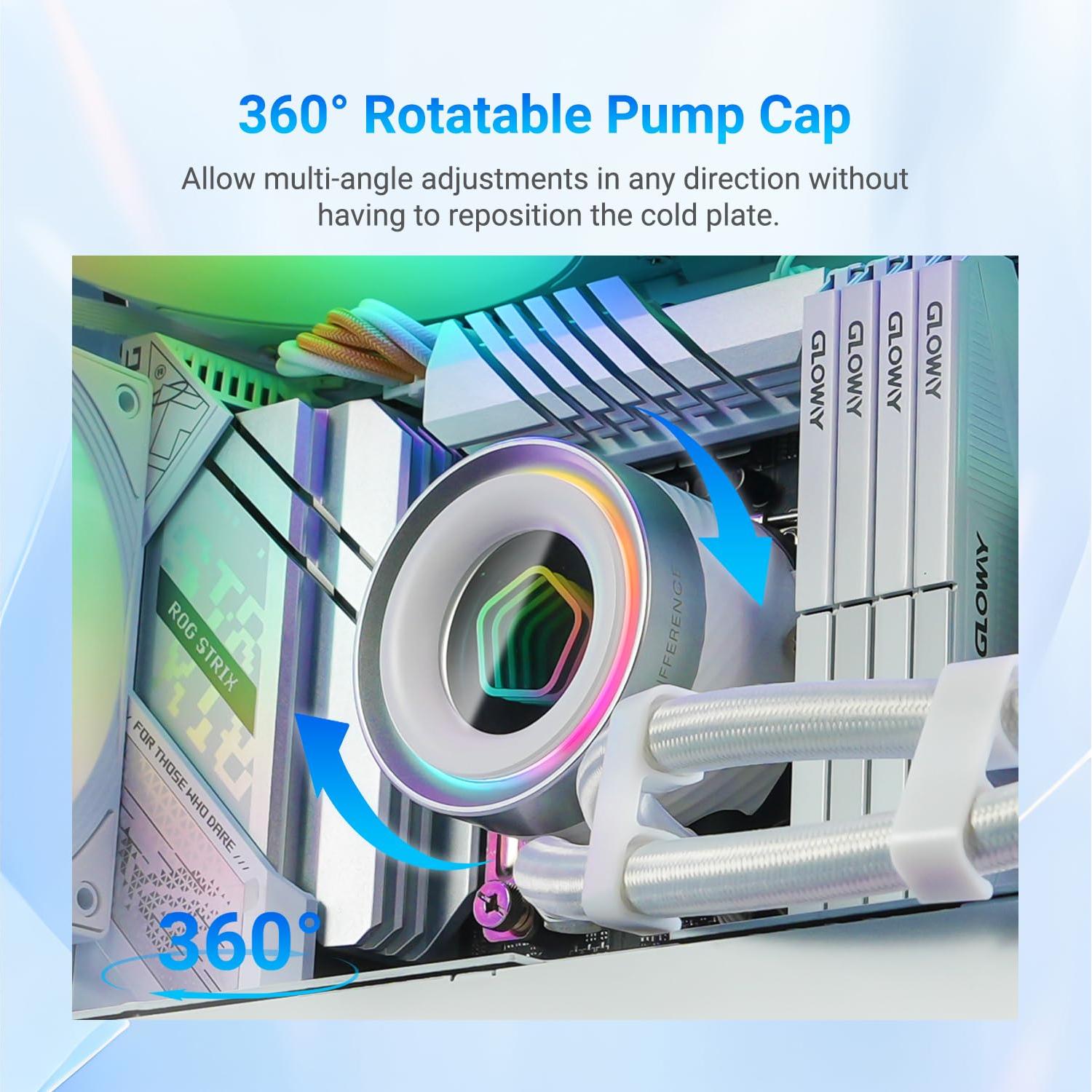 Enfriador de CPU Líquido ID-COOLING FX360 INF Blanco 360mm AIO ARGB