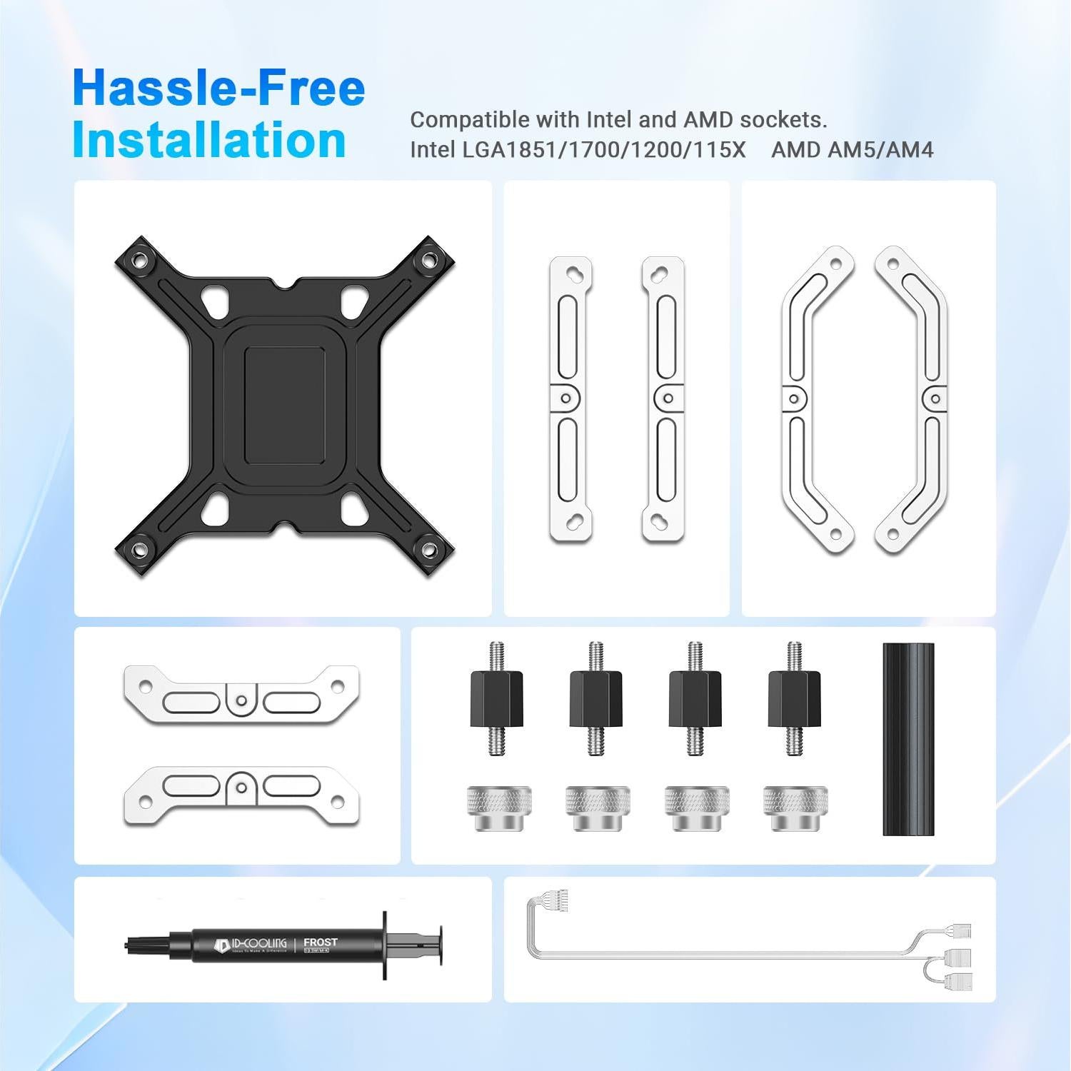 Enfriador de CPU Líquido ID-COOLING FX360 INF Blanco 360mm AIO ARGB