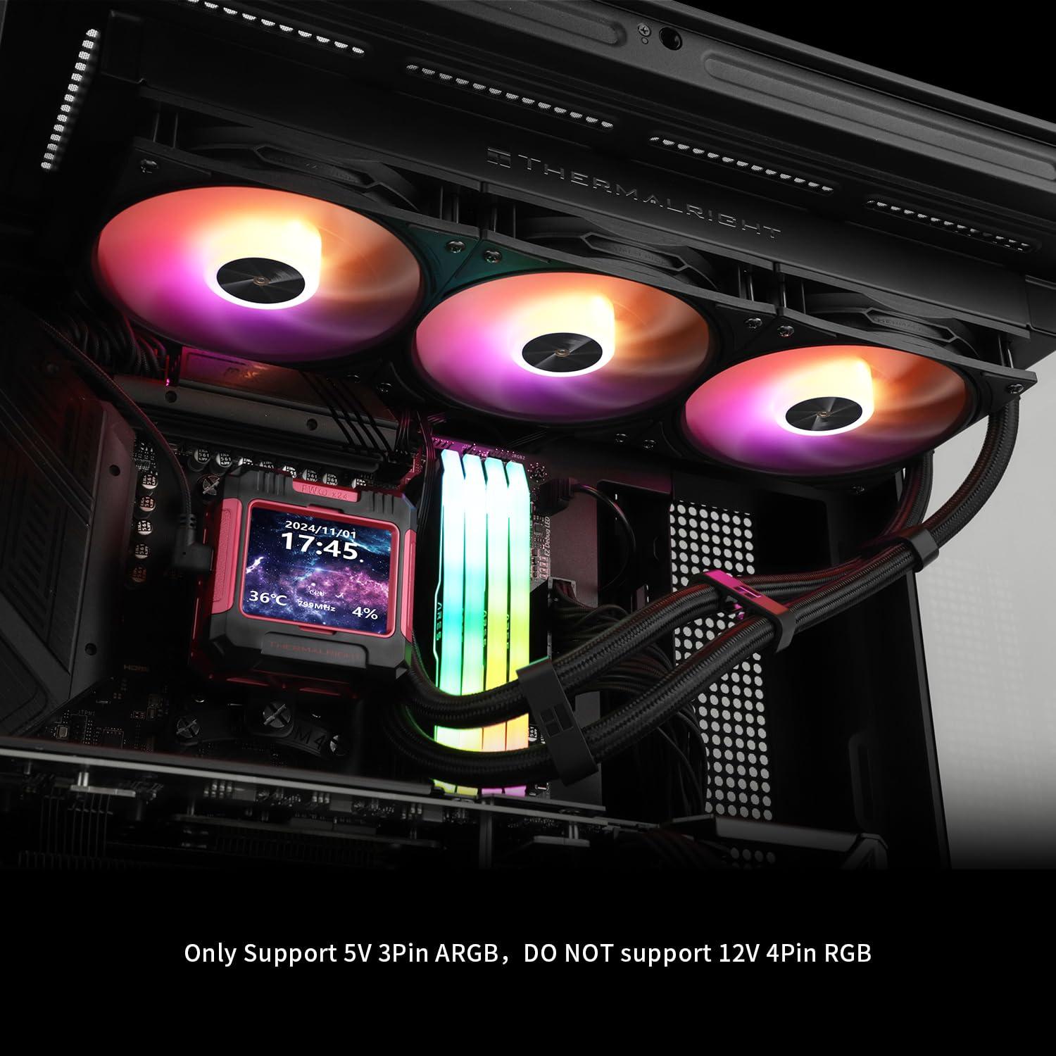 Enfriador Líquido CPU Thermalright FW360 ARGB 360mm con Pantalla LCD