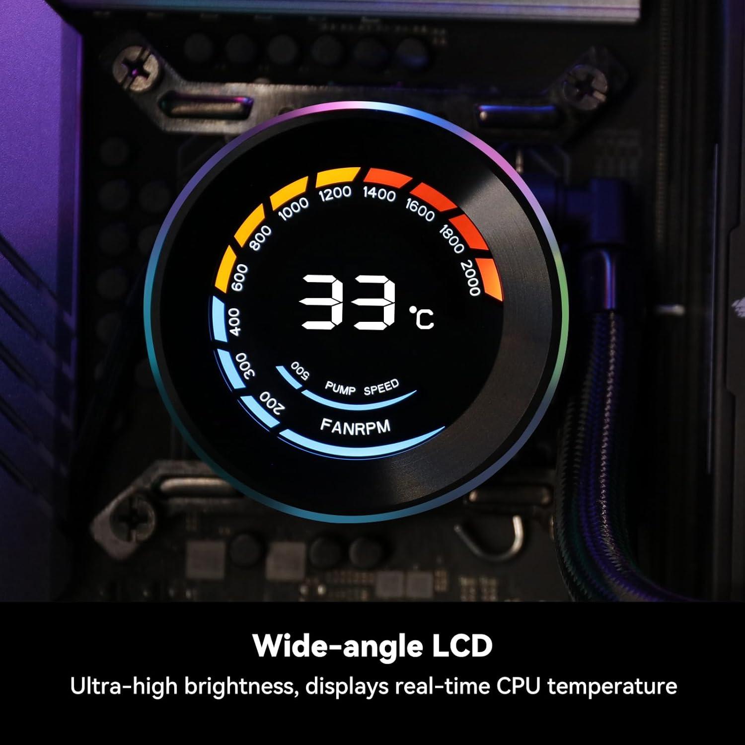 Enfriador Líquido CPU AUSDOM S360 RGB 360mm 3 Ventiladores PWM