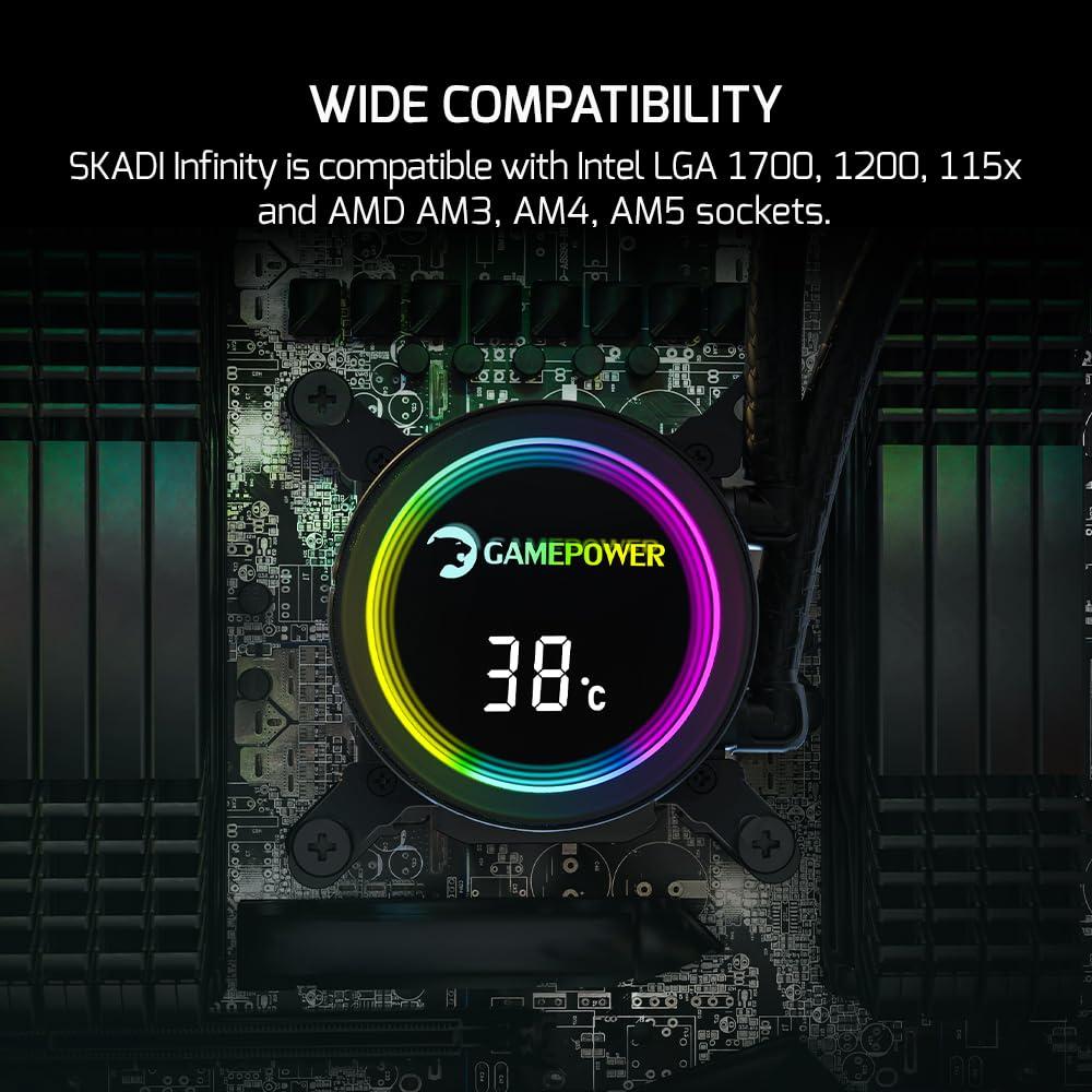 Enfriador Líquido Gamepower Skadi Infinity 360 ARGB 260W