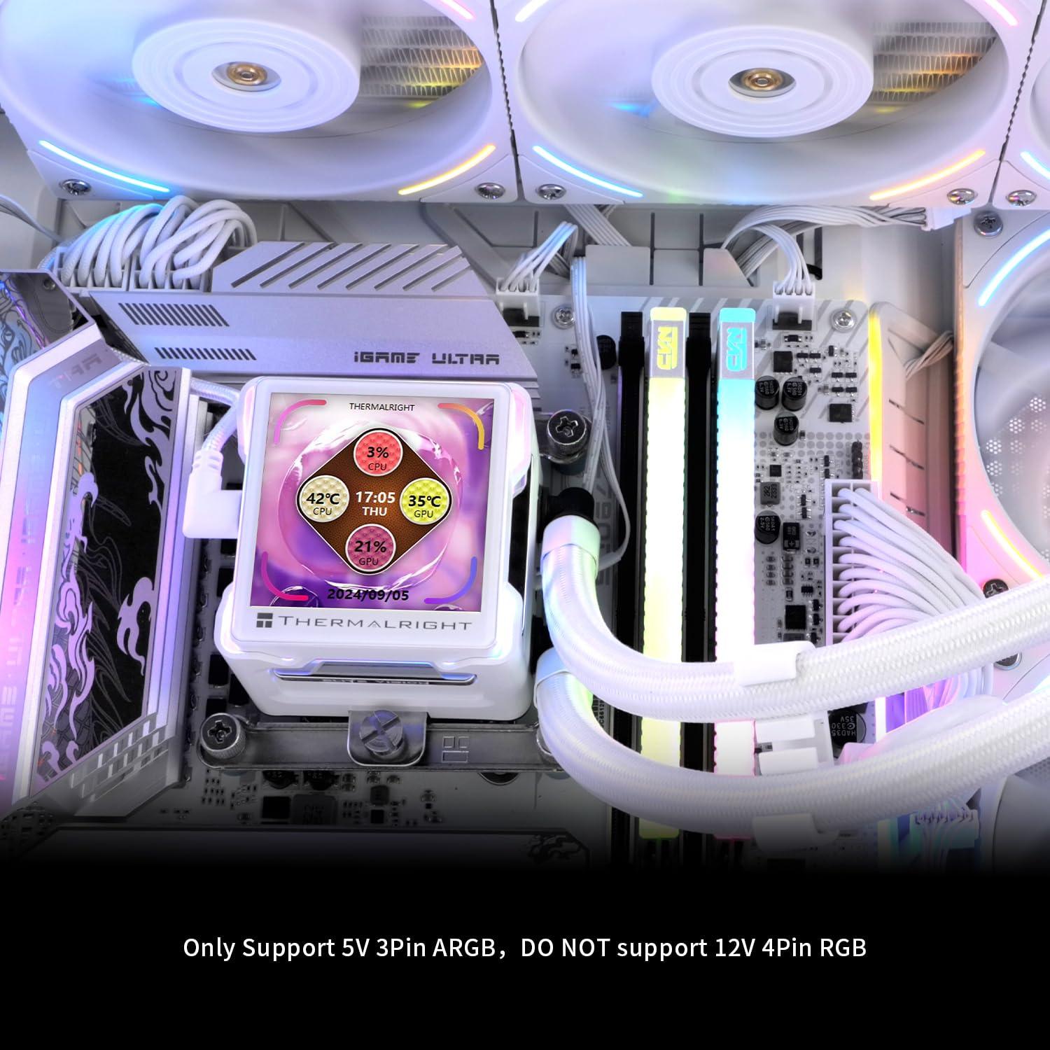 Enfriador AIO Thermalright Elite Vision 360 ARGB Blanco 6.93cm