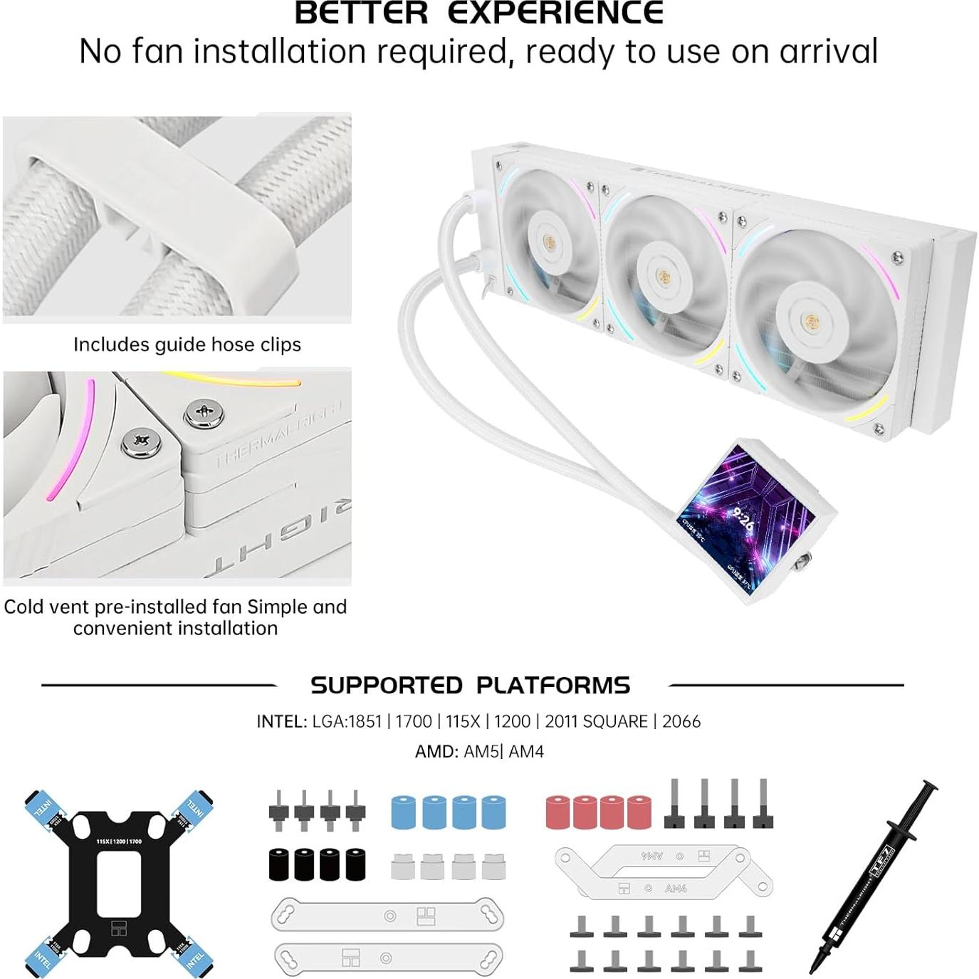 Enfriador Líquido AIO Thermalright Hyper Vision 360 ARGB - Pantalla LCD 10 cm
