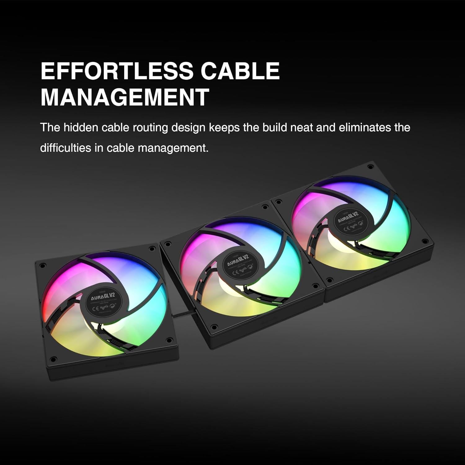 GAMDIAS AURA GLV2 Enfriador Líquido 360mm ARGB PWM Negro