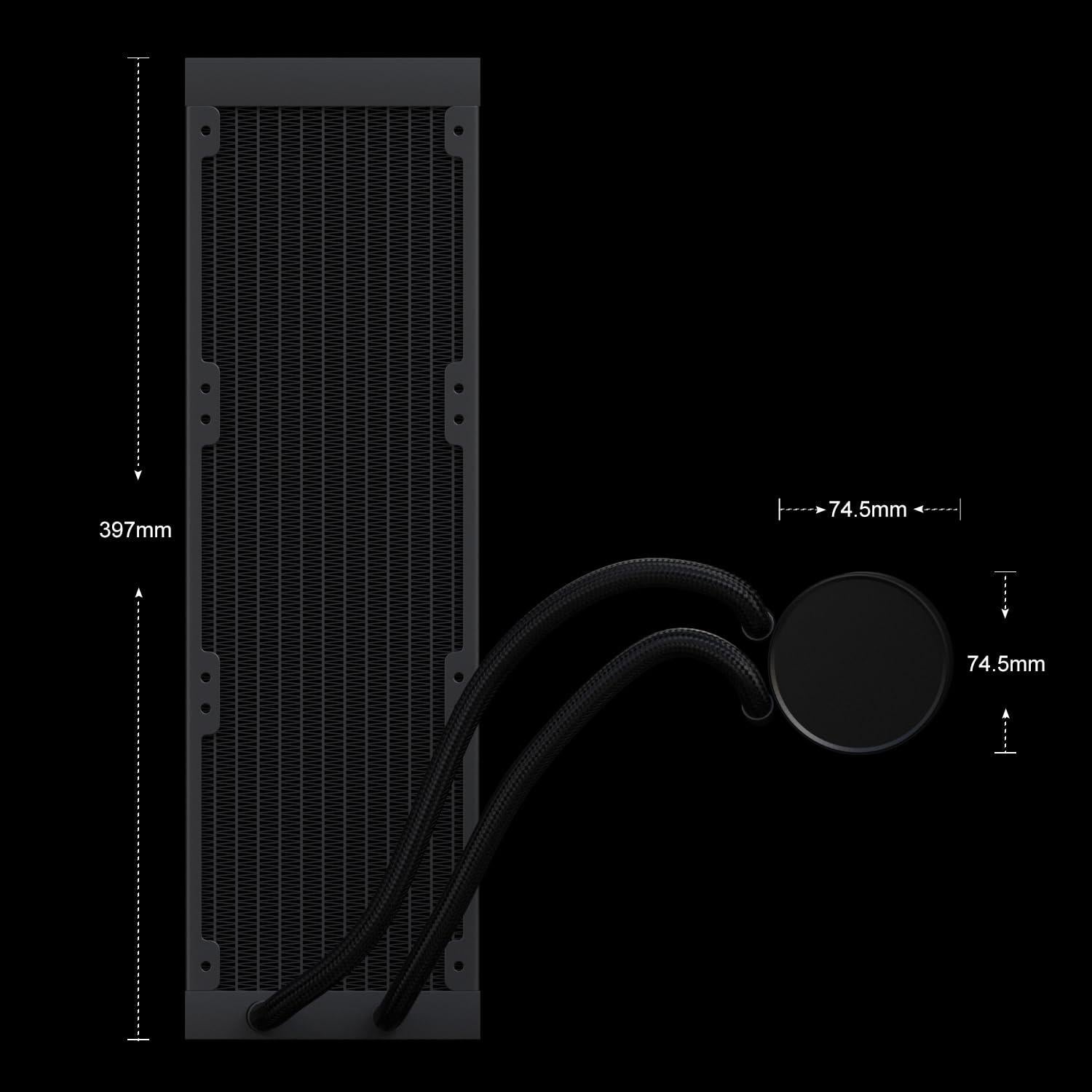 Enfriador de CPU Líquido AIO ISHEEP 360mm ARGB Silencioso