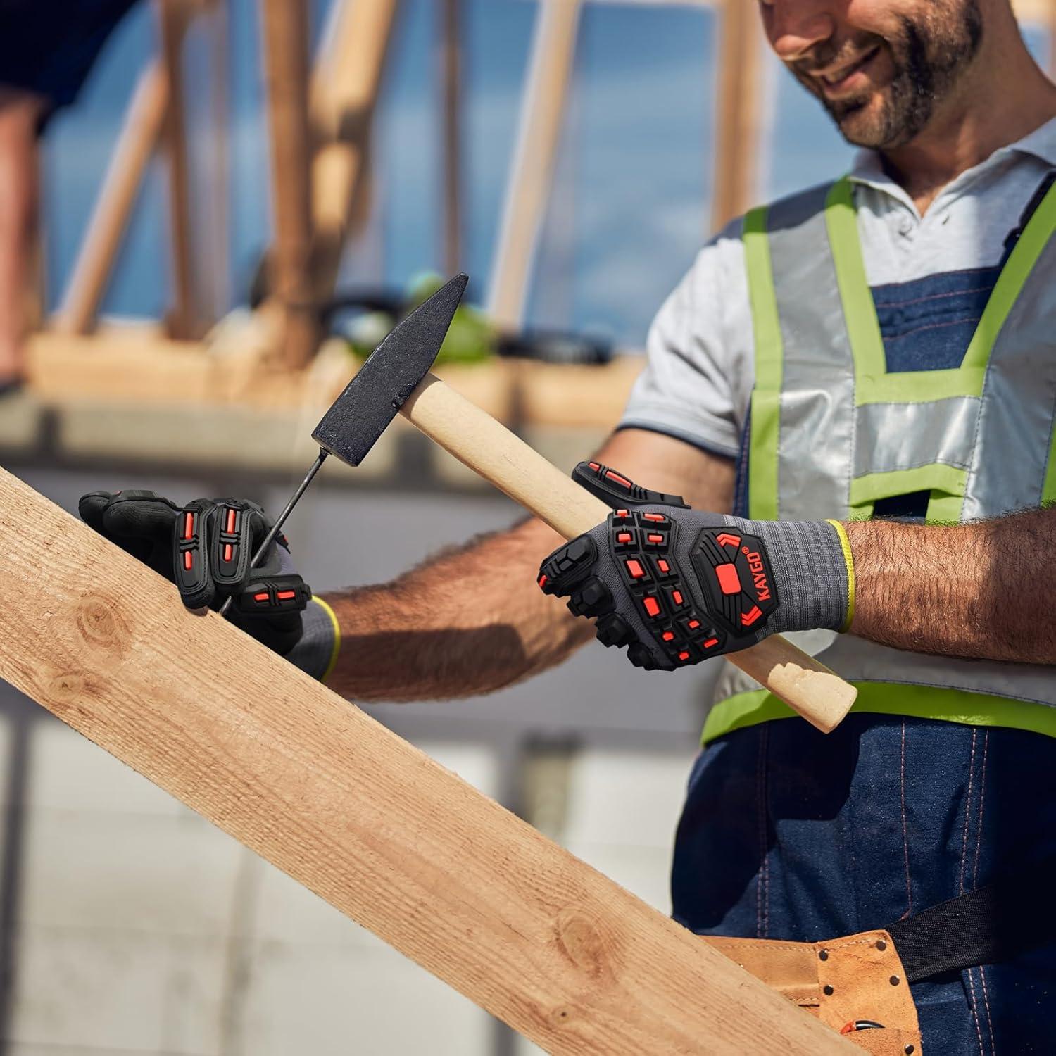 Guantes de Trabajo KAYGO KG18N 3 Pares Impacto Nitrilo