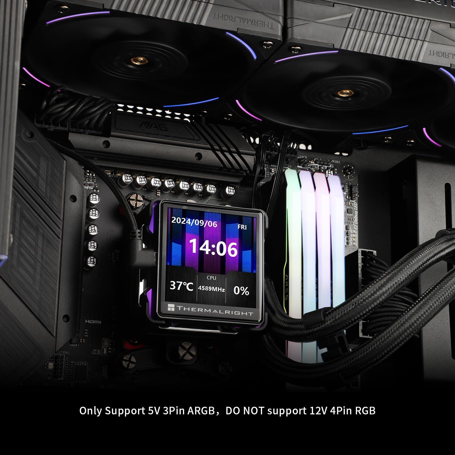 Enfriador Líquido AIO Thermalright Elite Vision 360 ARGB Negro