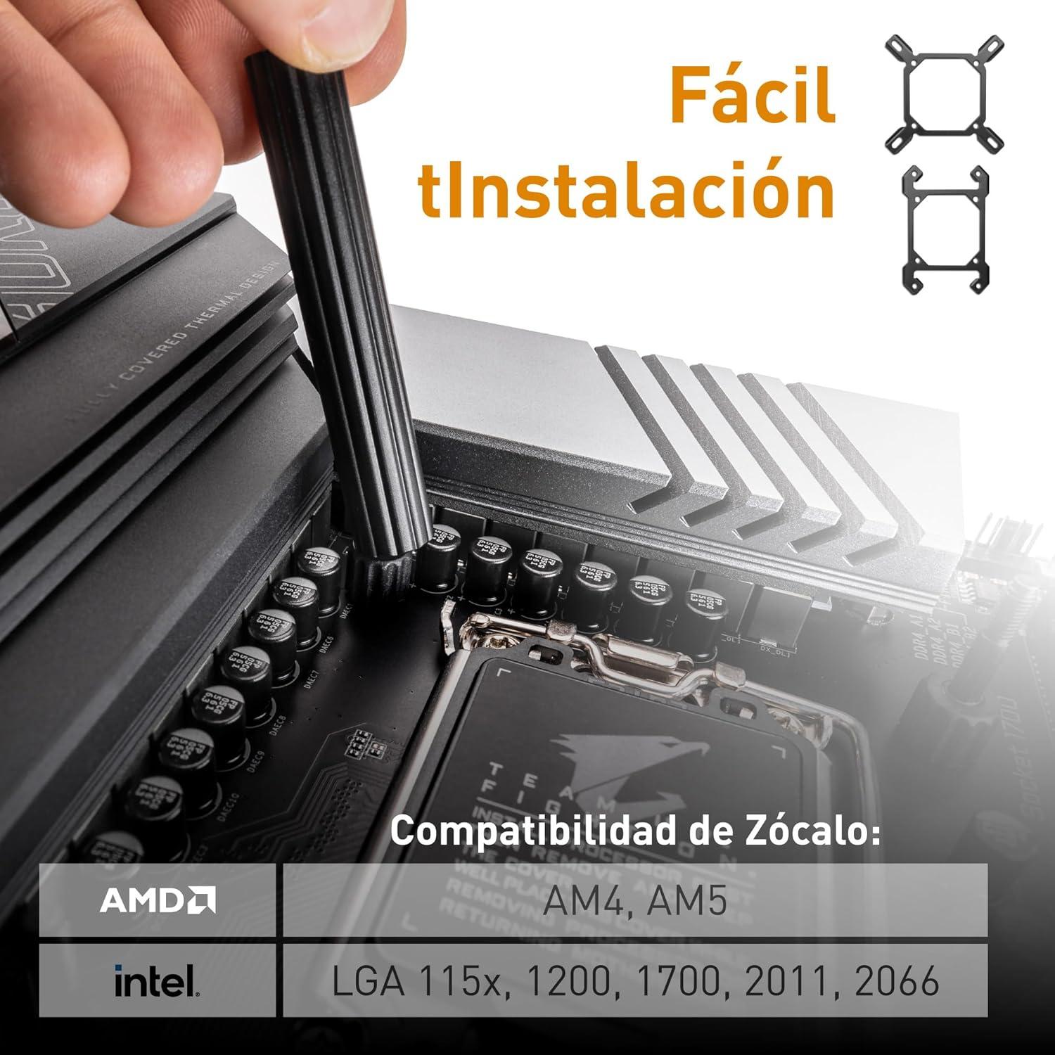 Enfriador de CPU EKWB CR240 Lux RGB Digital 240mm Blanco