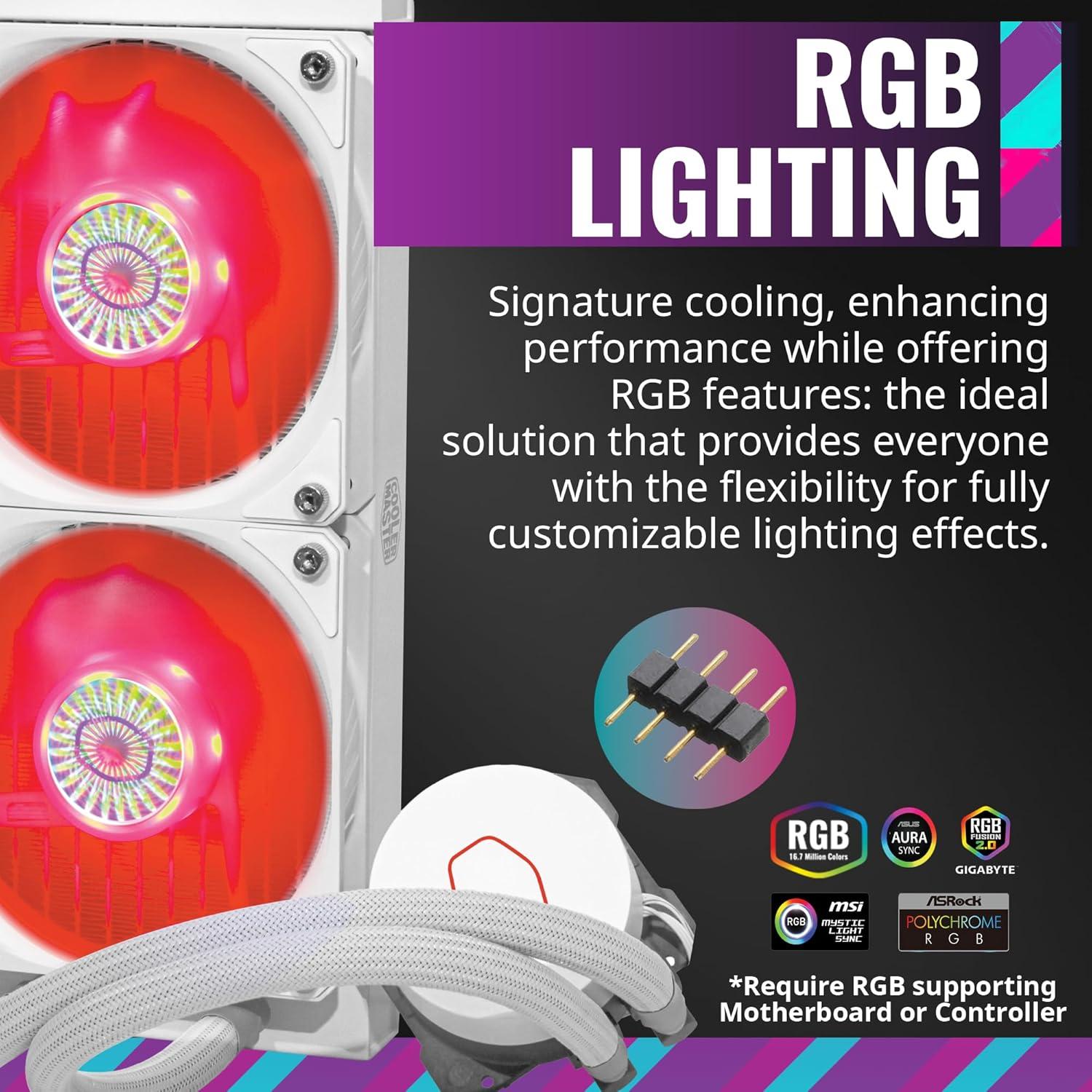 Cooler Master MasterLiquid ML240L RGB V2 Blanco 240mm AIO