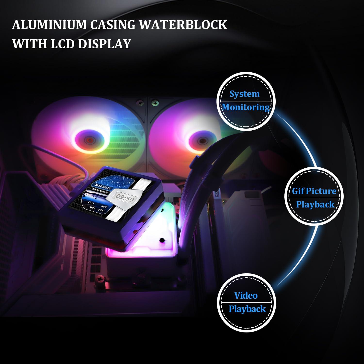 Enfriador AIO CPU Thermalright Grand Vision 240 ARGB Blanco