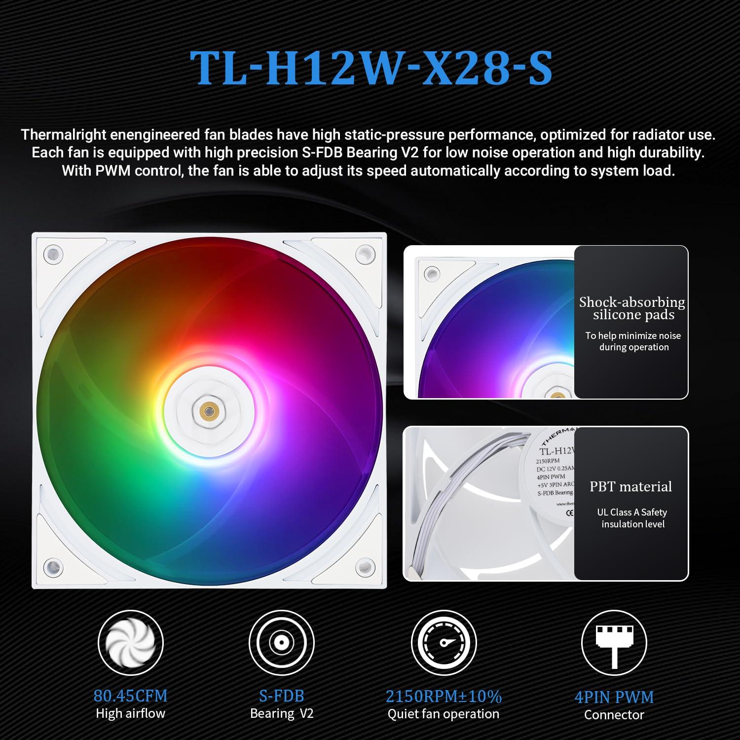 Enfriador AIO CPU Thermalright Grand Vision 240 ARGB Blanco