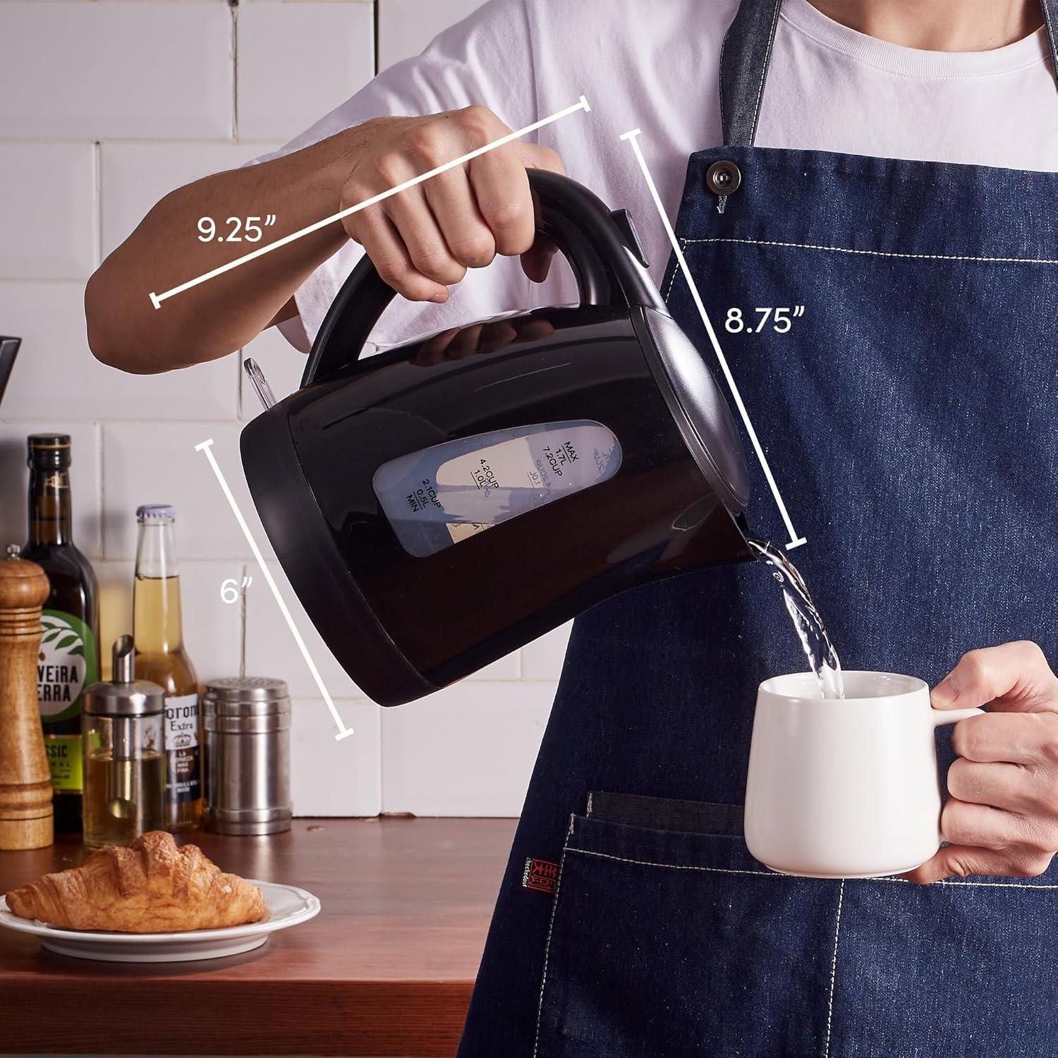 Hervidor Eléctrico Elite Gourmet EKT8690 1.7L 1500W Negro