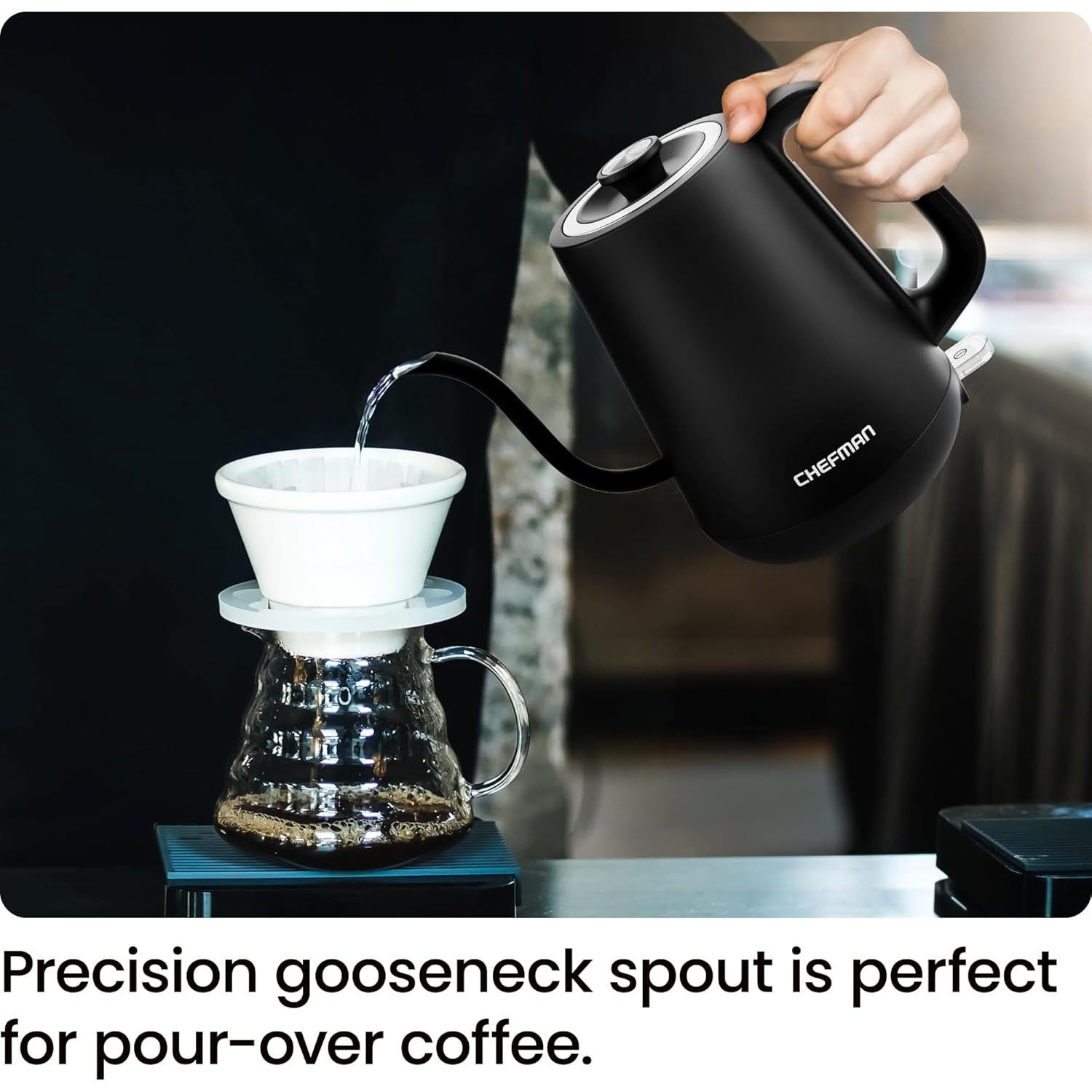 Hervidor Eléctrico Chefman Gooseneck 0.8L con Apagado Automático