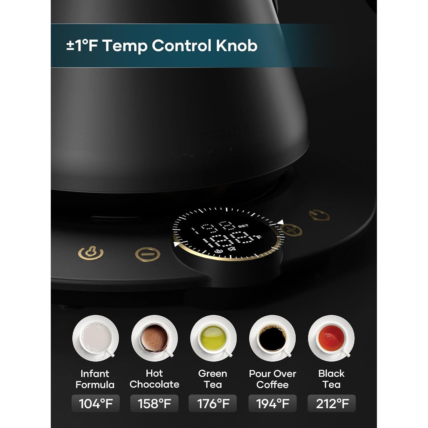 Hervidor Eléctrico de Cuello de Ganso Intasting CEK-204 0.9L