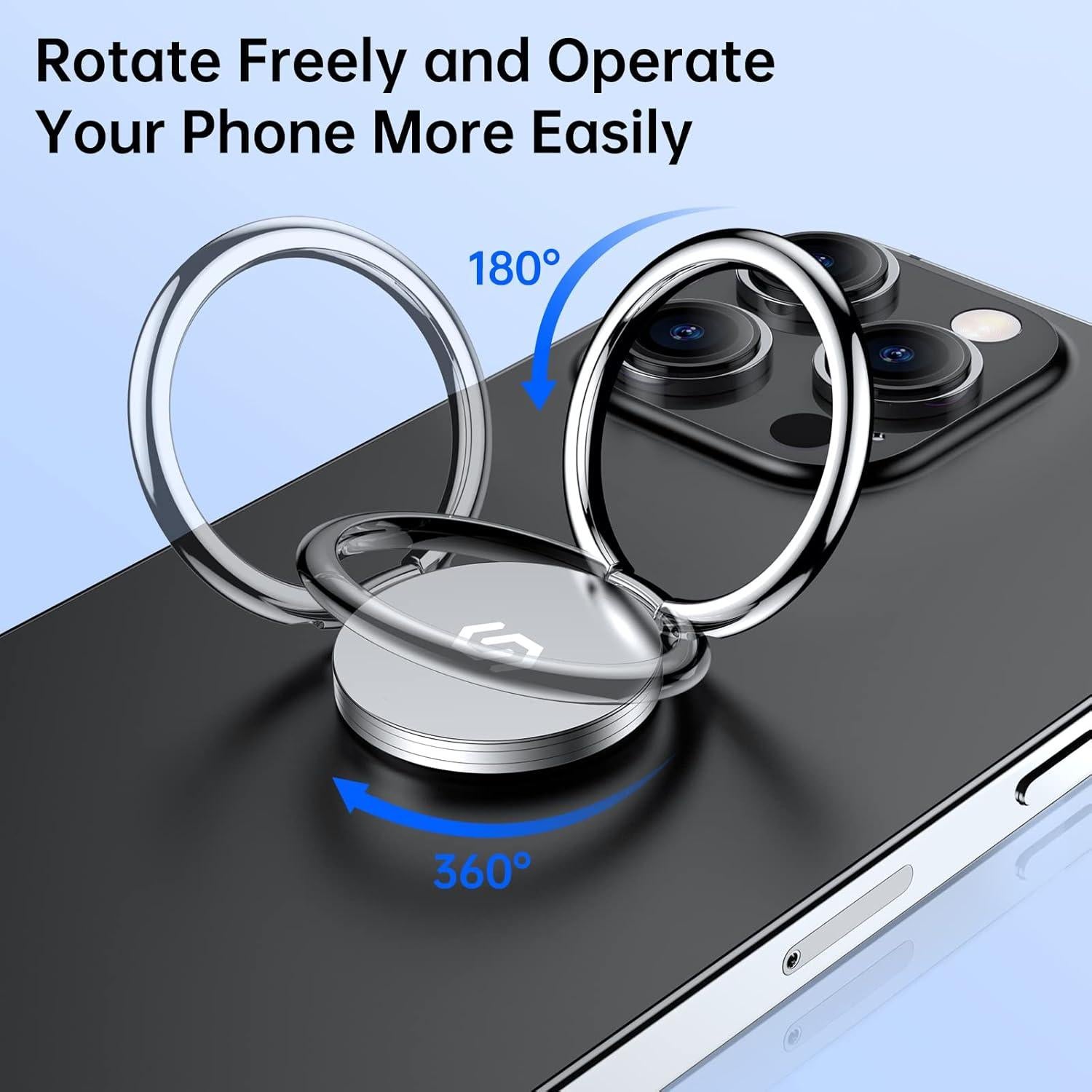 Soporte para anillo de teléfono Syncwire 360° Plata