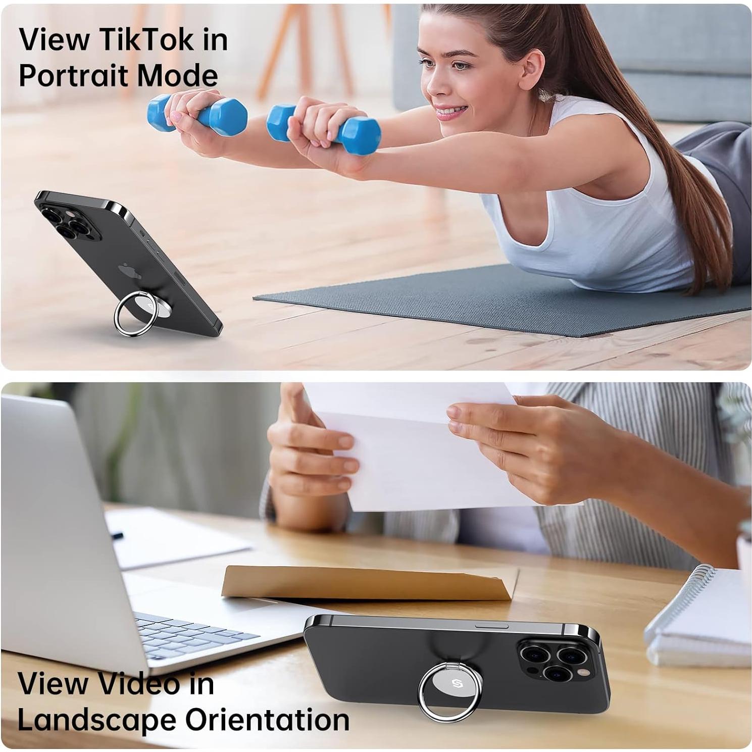 Soporte para anillo de teléfono Syncwire 360° Plata