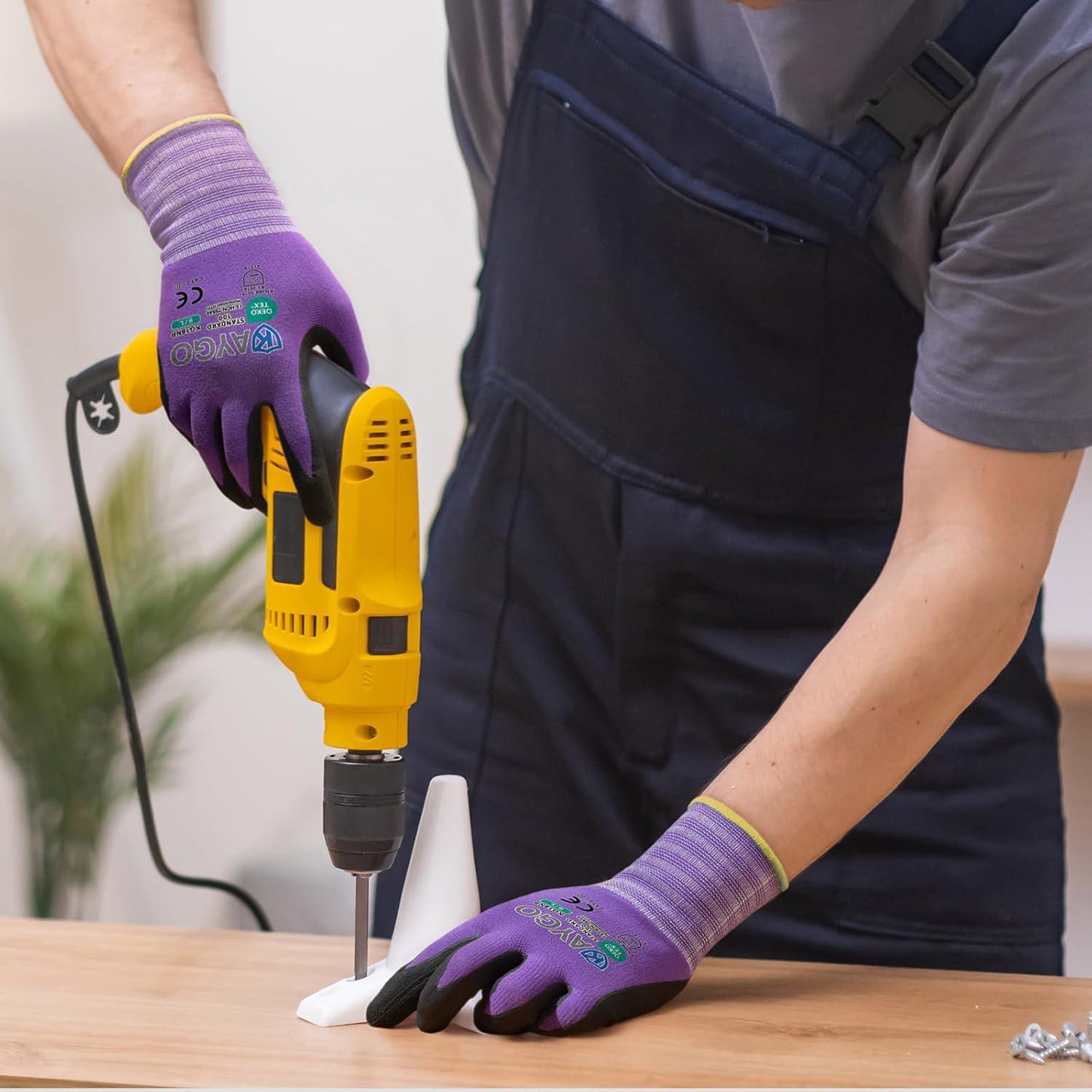 Guantes de Trabajo KAYGO KG18NB Nitrilo Transpirables 3 Pares