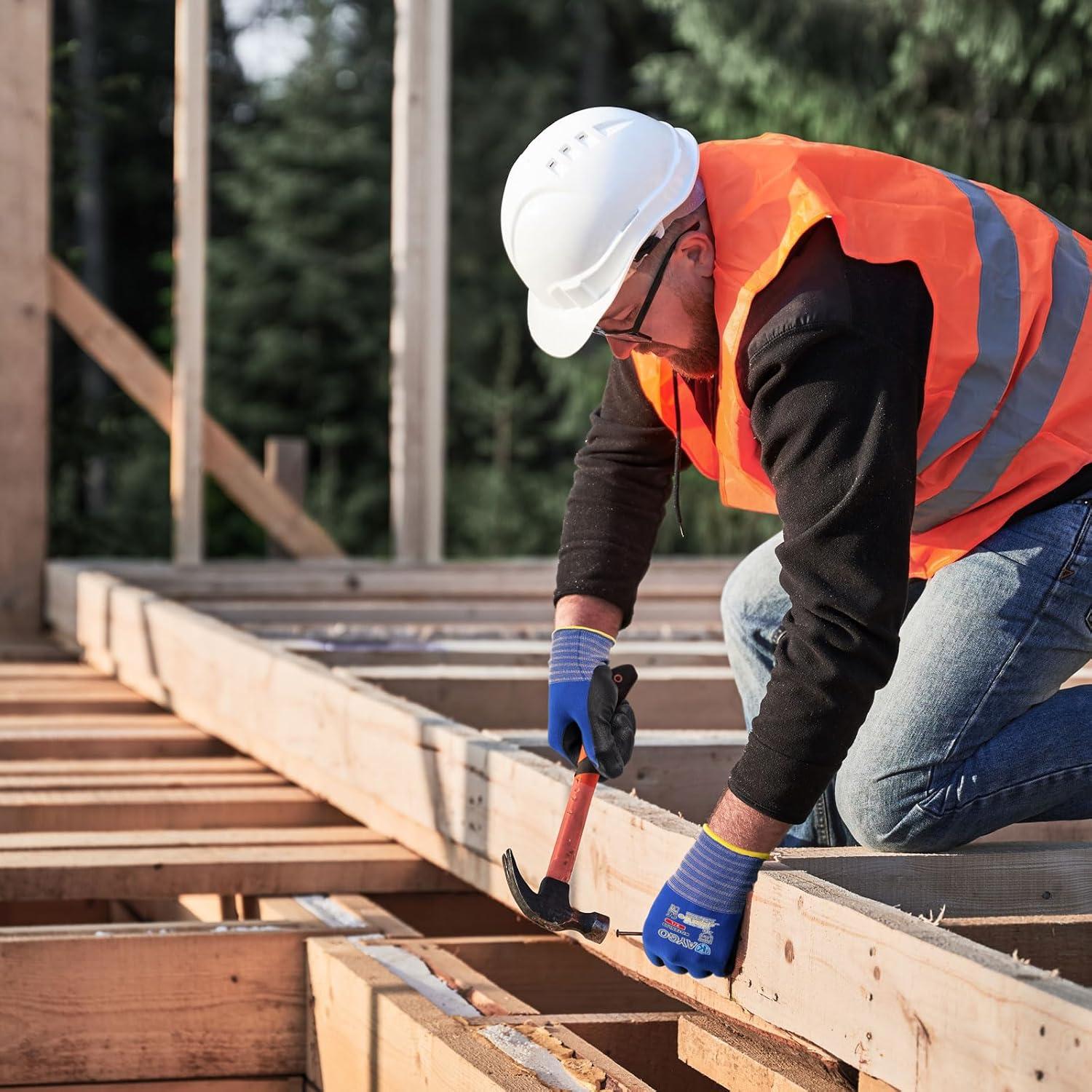 Guantes de Trabajo KAYGO KG18NB Nitrilo MicroFoam Azul M