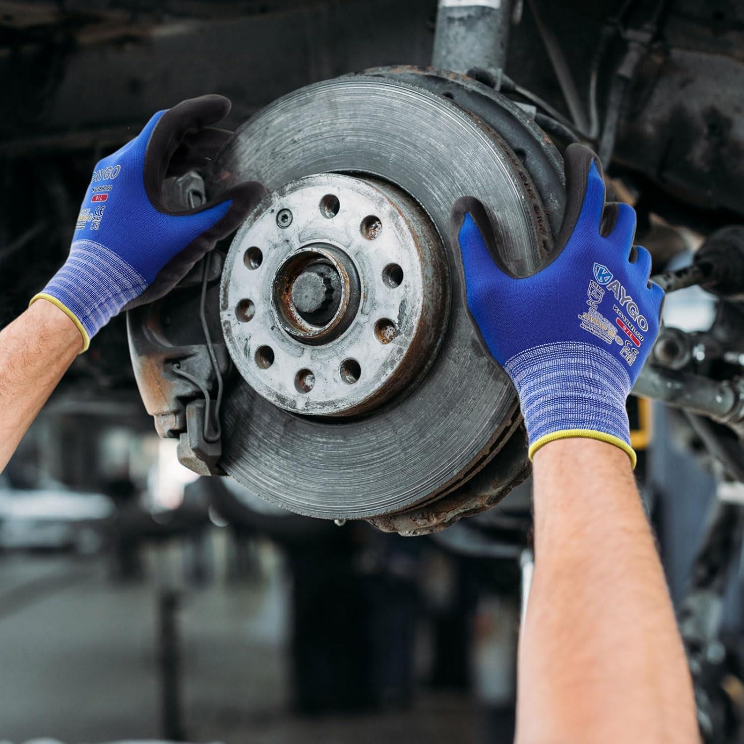 Guantes de Trabajo KAYGO KG18NB Nitrilo MicroFoam Azul M