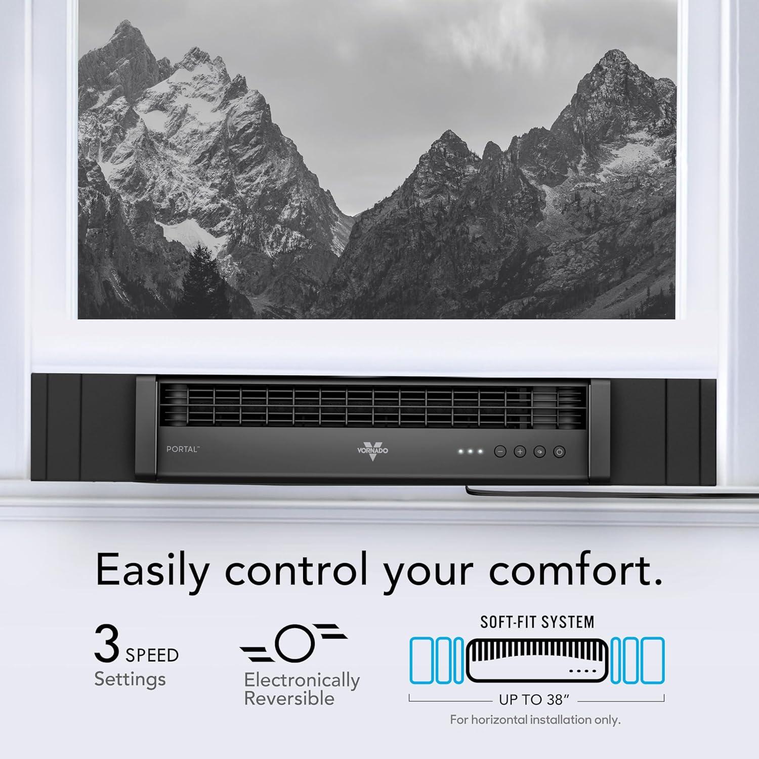 Ventilador de Ventana Vornado PORTAL® 3 Velocidades Negro