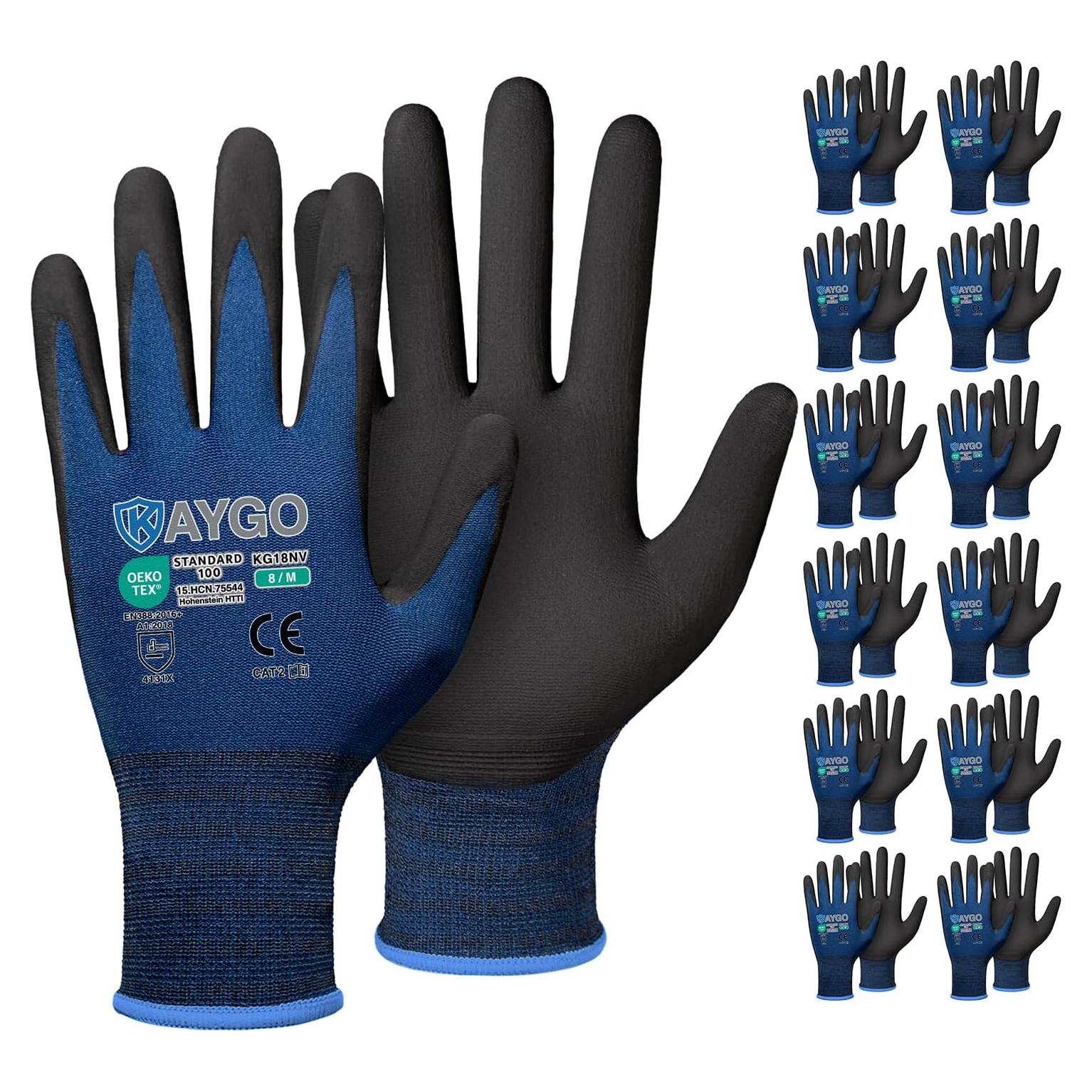 Guantes de Trabajo KAYGO KG18NB Nitrilo MicroFoam 12 Pares