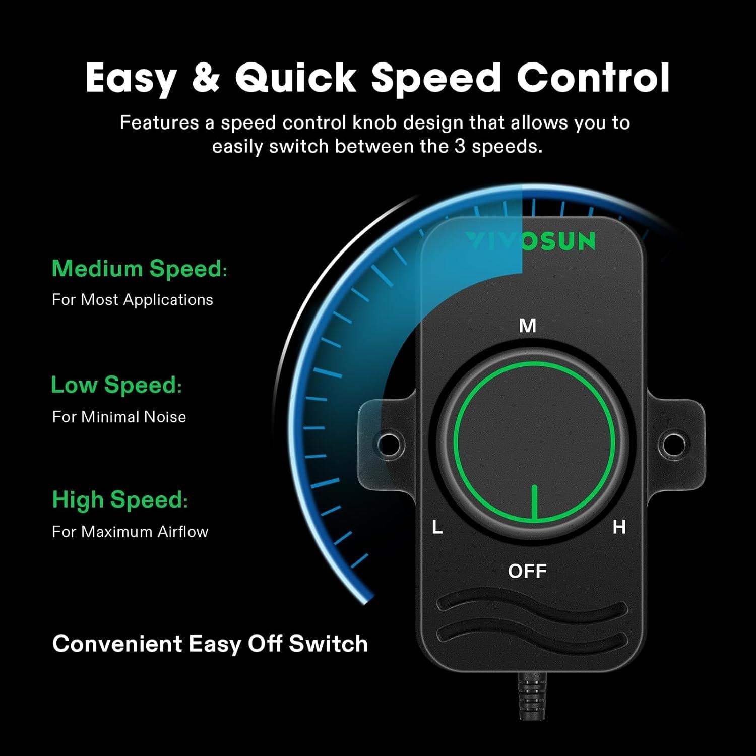 Ventilador de Conducto VIVOSUN 6" 275 CFM con Controlador