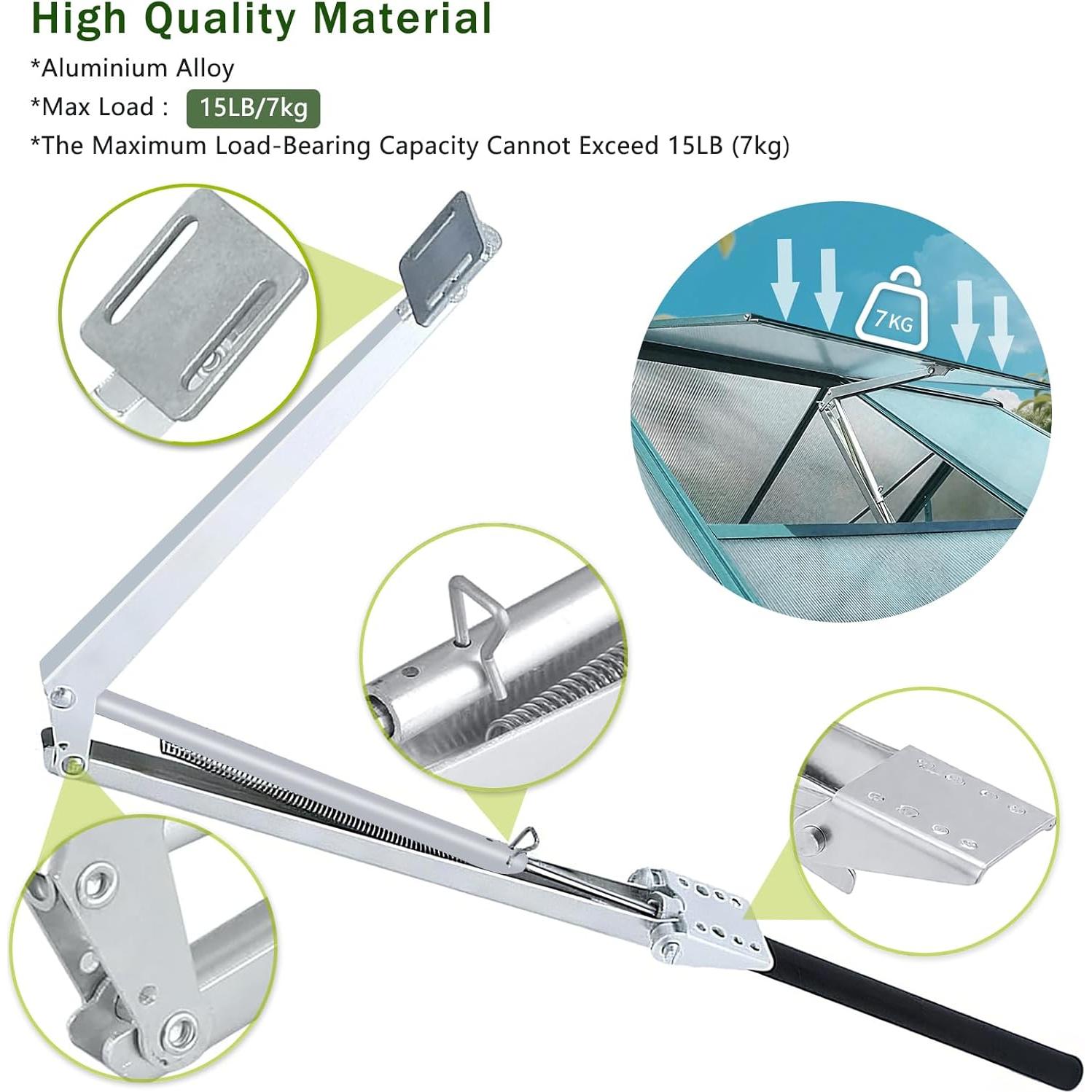Abridor Automático de Ventanas de Invernadero Hcaiip 7kg