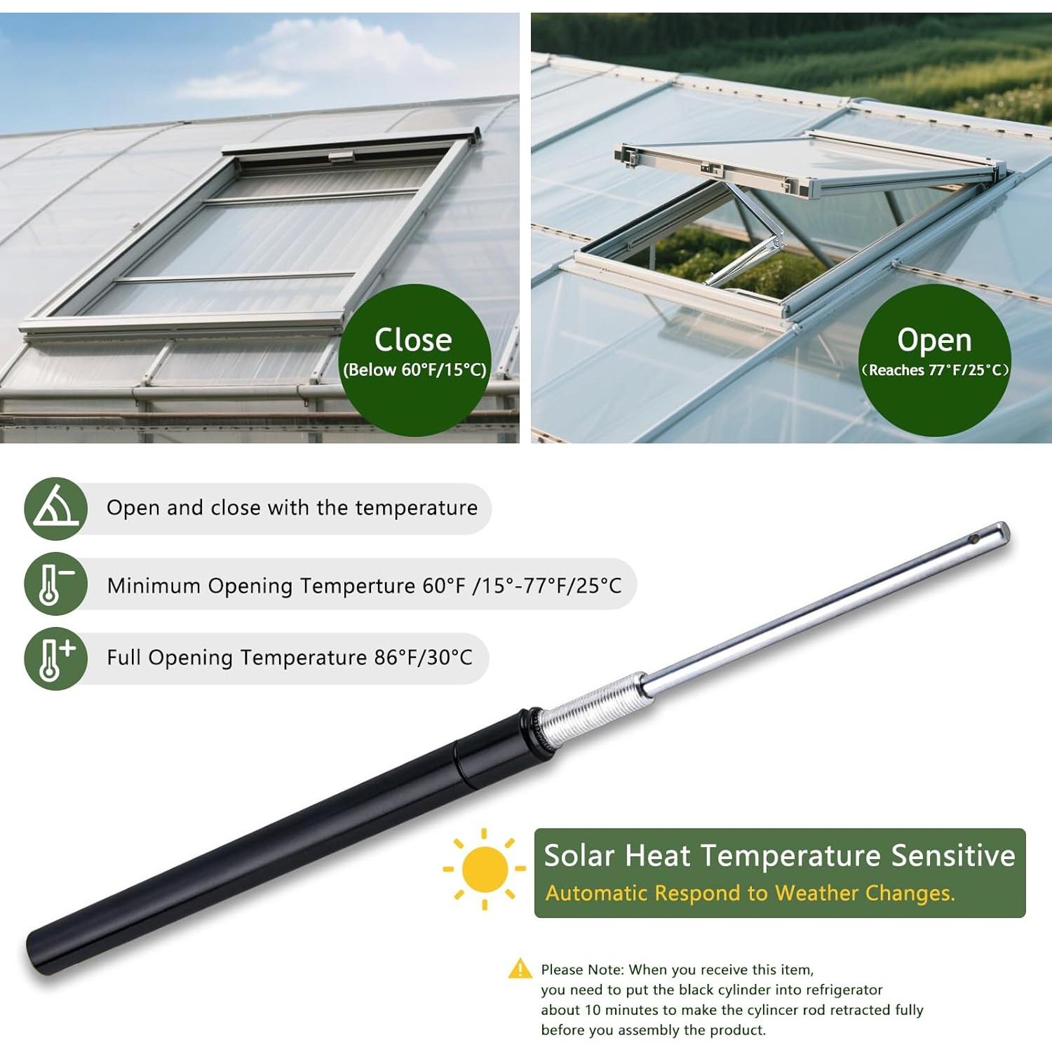 Abridor Automático de Ventanas de Invernadero Hcaiip 7kg