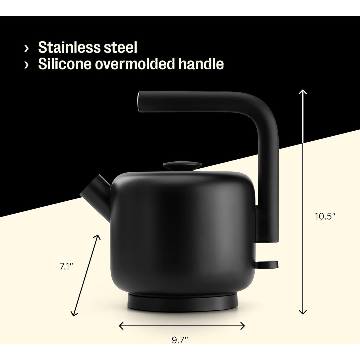 Hervidor Eléctrico Fellow Clyde 1.5L Acero Inoxidable Negro Mate