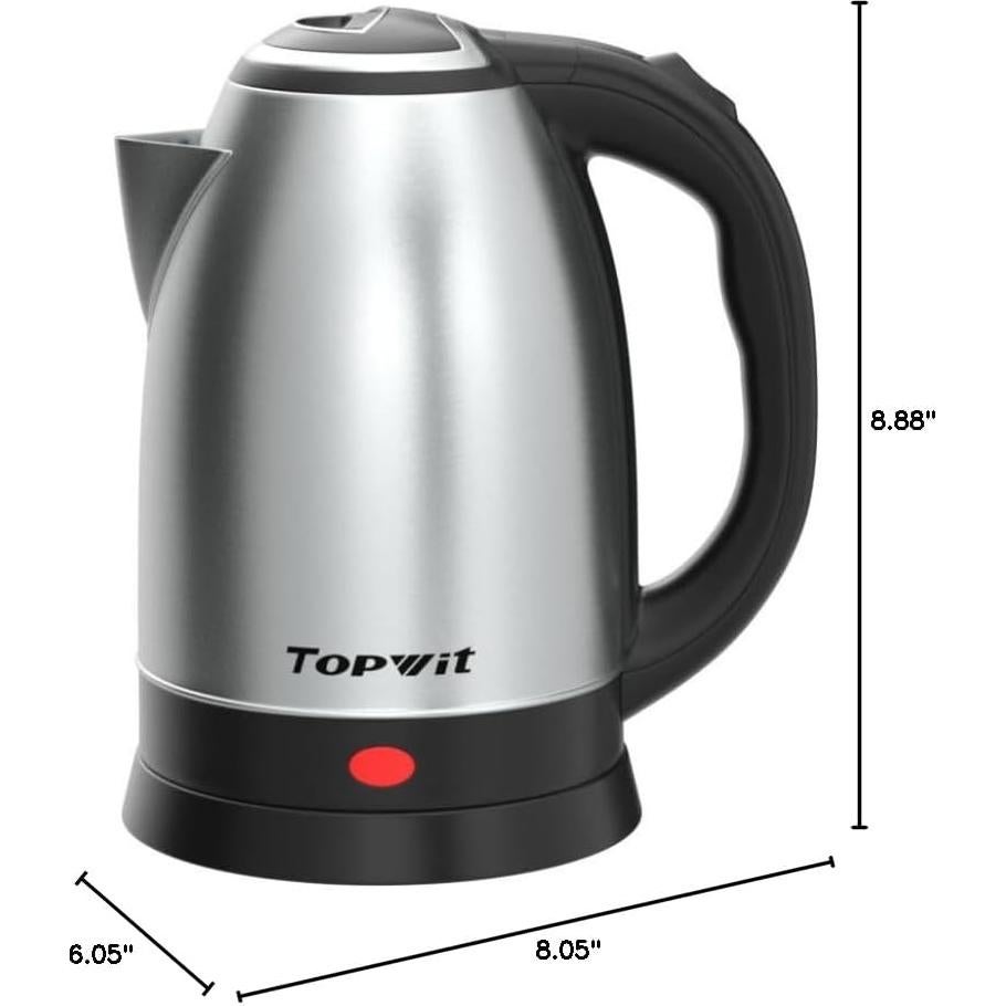 Hervidor Eléctrico TopWit 2L Acero Inoxidable 1000W Apagado Automático