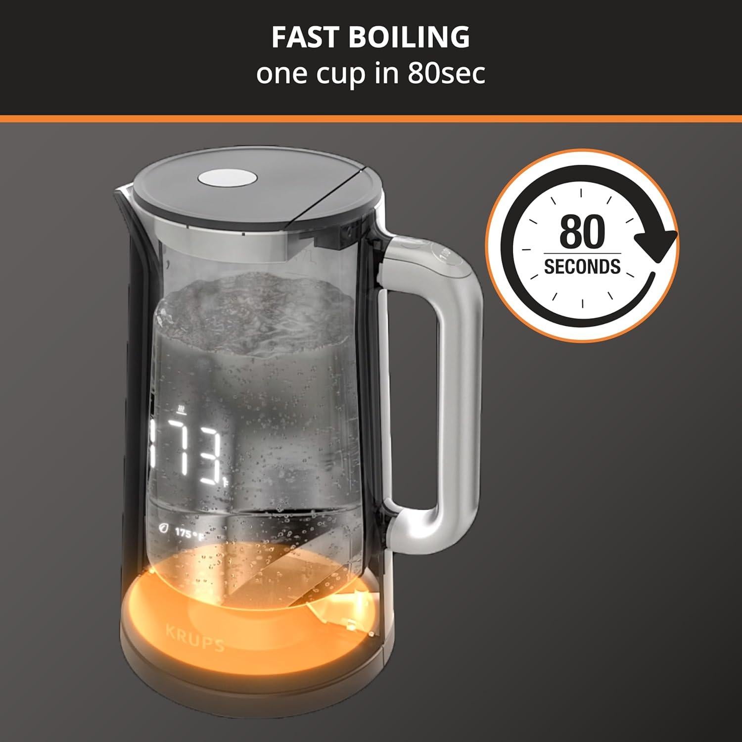 Hervidor Eléctrico KRUPS Smart Temp 1.7L Acero Inoxidable