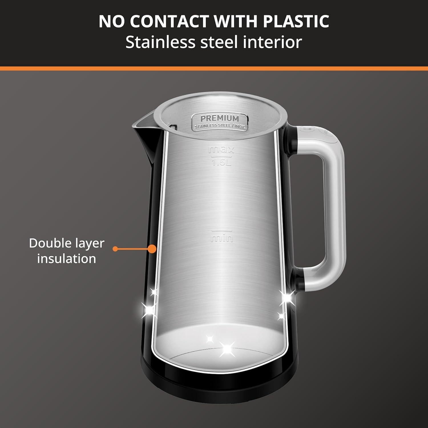 Hervidor Eléctrico KRUPS Smart Temp 1.7L Acero Inoxidable