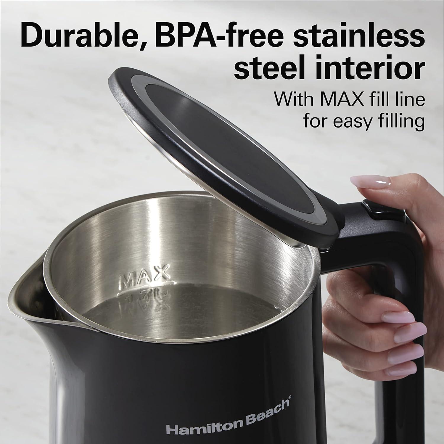 Hervidor Eléctrico Digital Hamilton Beach 1.7L 1500W Acero Inoxidable