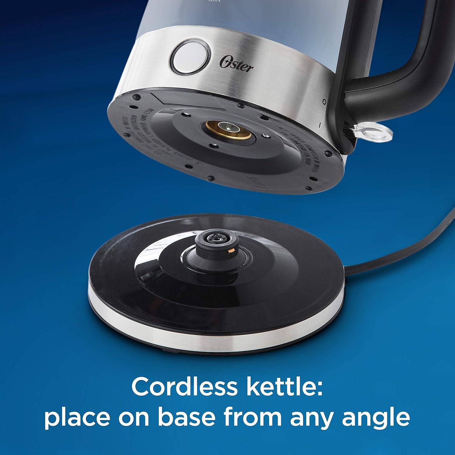 Hervidor de vidrio Oster 1.7L BVSTKT7098-000 con LED